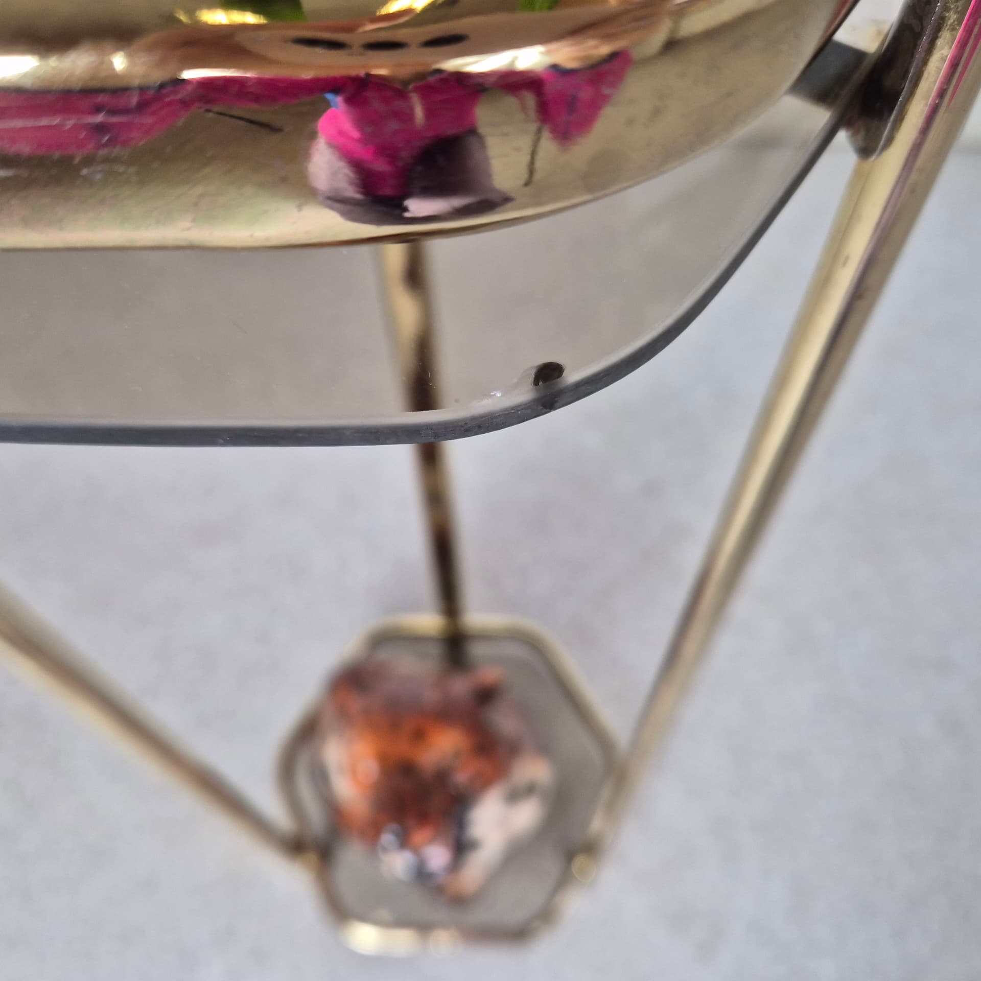 Plant Stand Hollywood Regency, golden brass, Germany, 1980s. - 196825