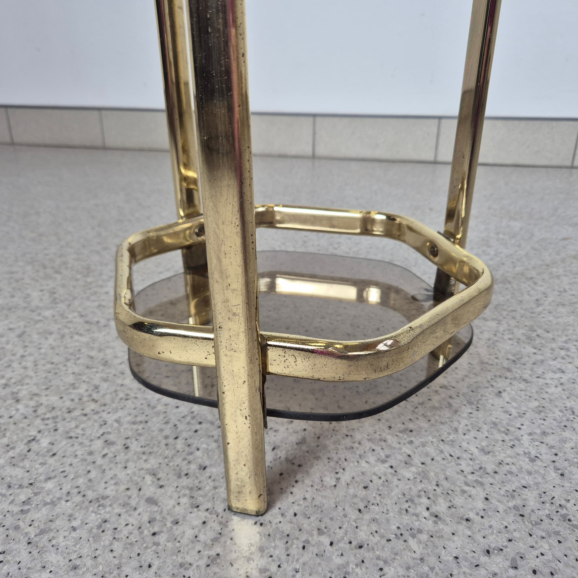 Plant Stand Hollywood Regency, golden brass, Germany, 1980s. - 196827