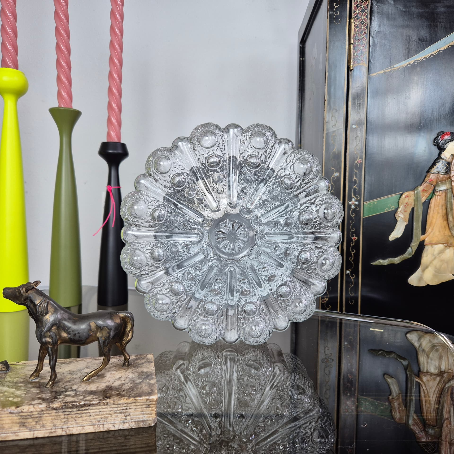 Kinkiet bubble, szkło transparent, Niemcy, lata 70. - 196939