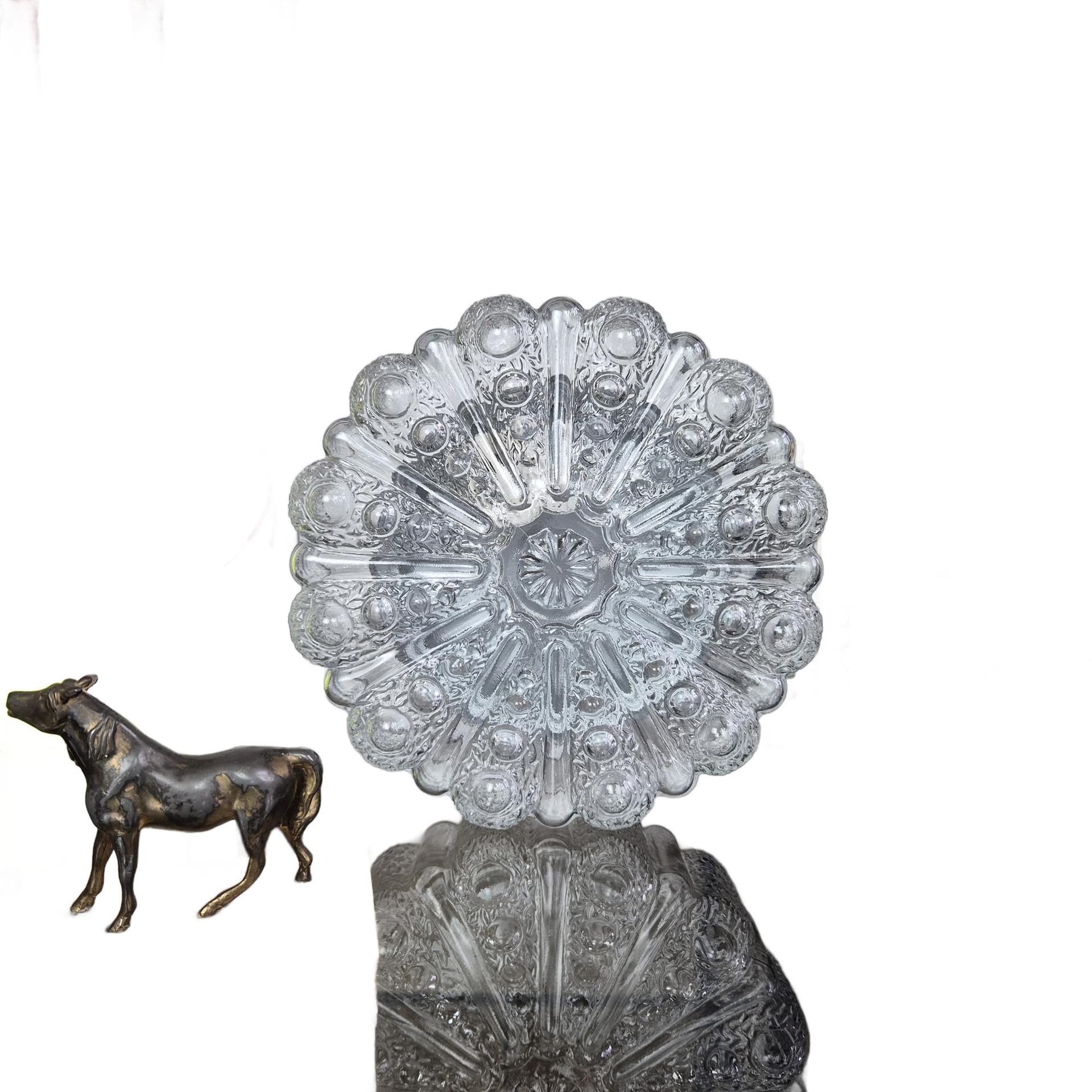 Kinkiet bubble, szkło transparent, Niemcy, lata 70.