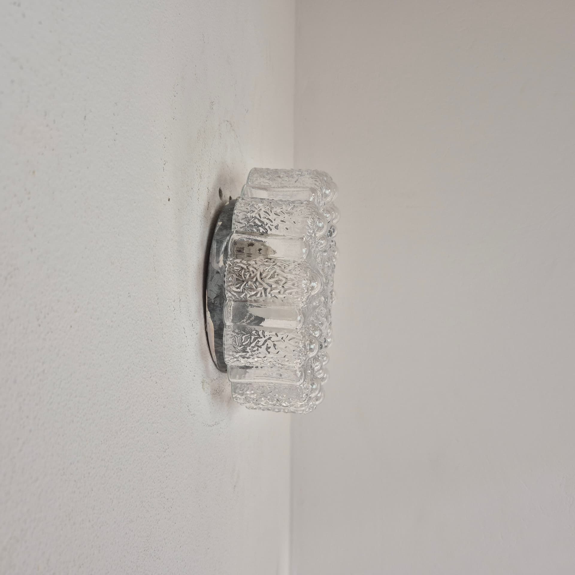 Kinkiet bubble, szkło transparent, Niemcy, lata 70. - 196940