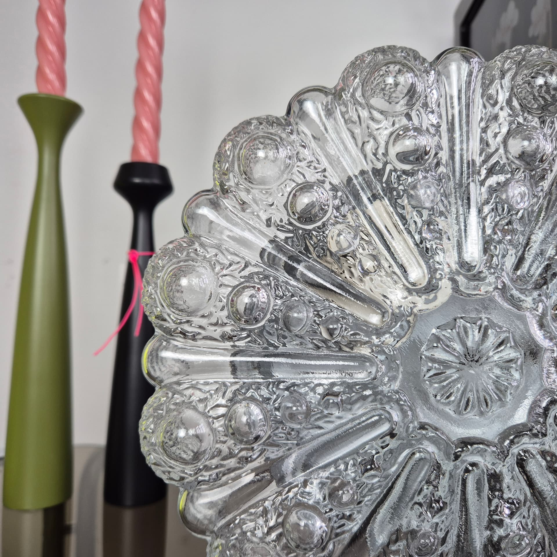 Kinkiet bubble, szkło transparent, Niemcy, lata 70. - 196946