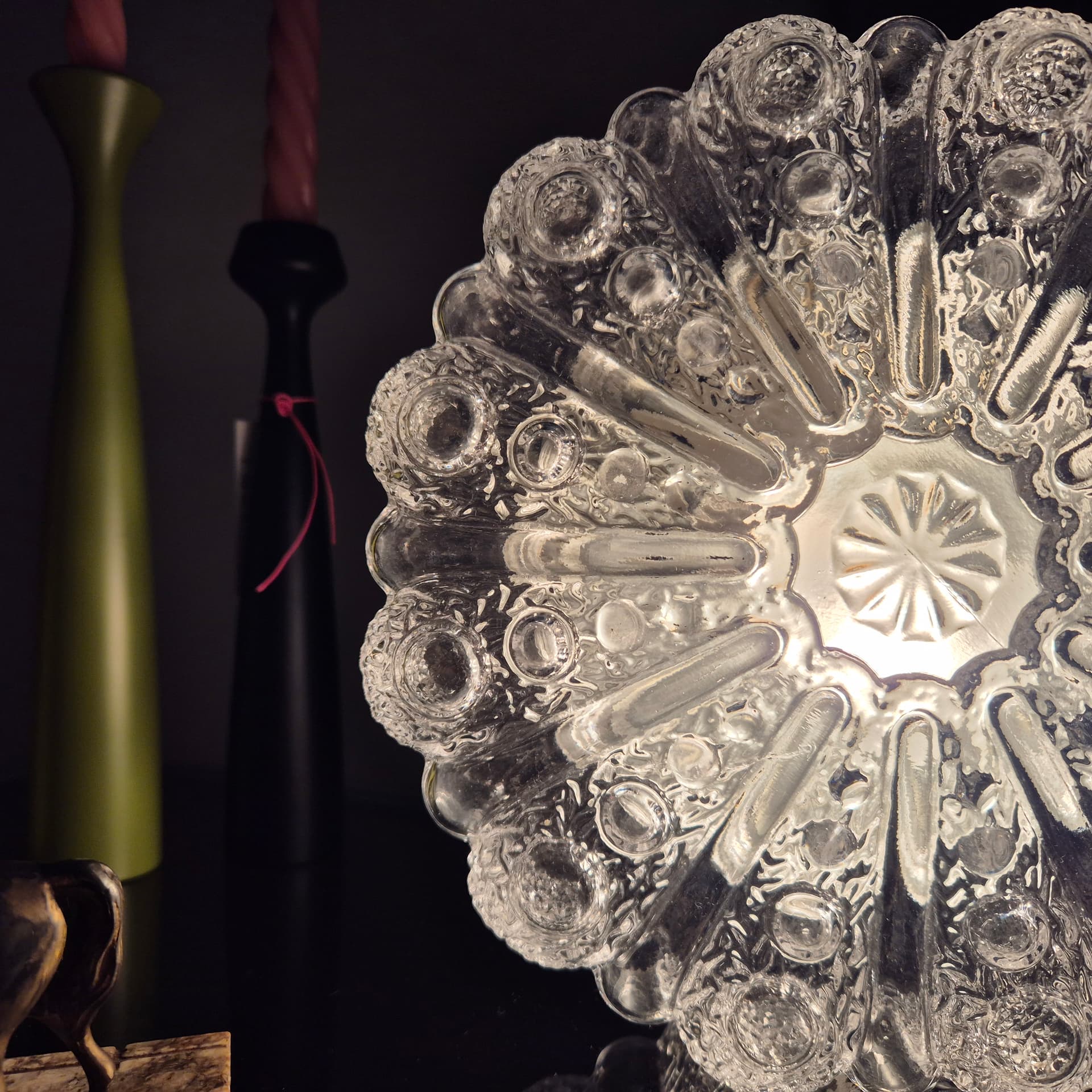 Kinkiet bubble, szkło transparent, Niemcy, lata 70. - 196947