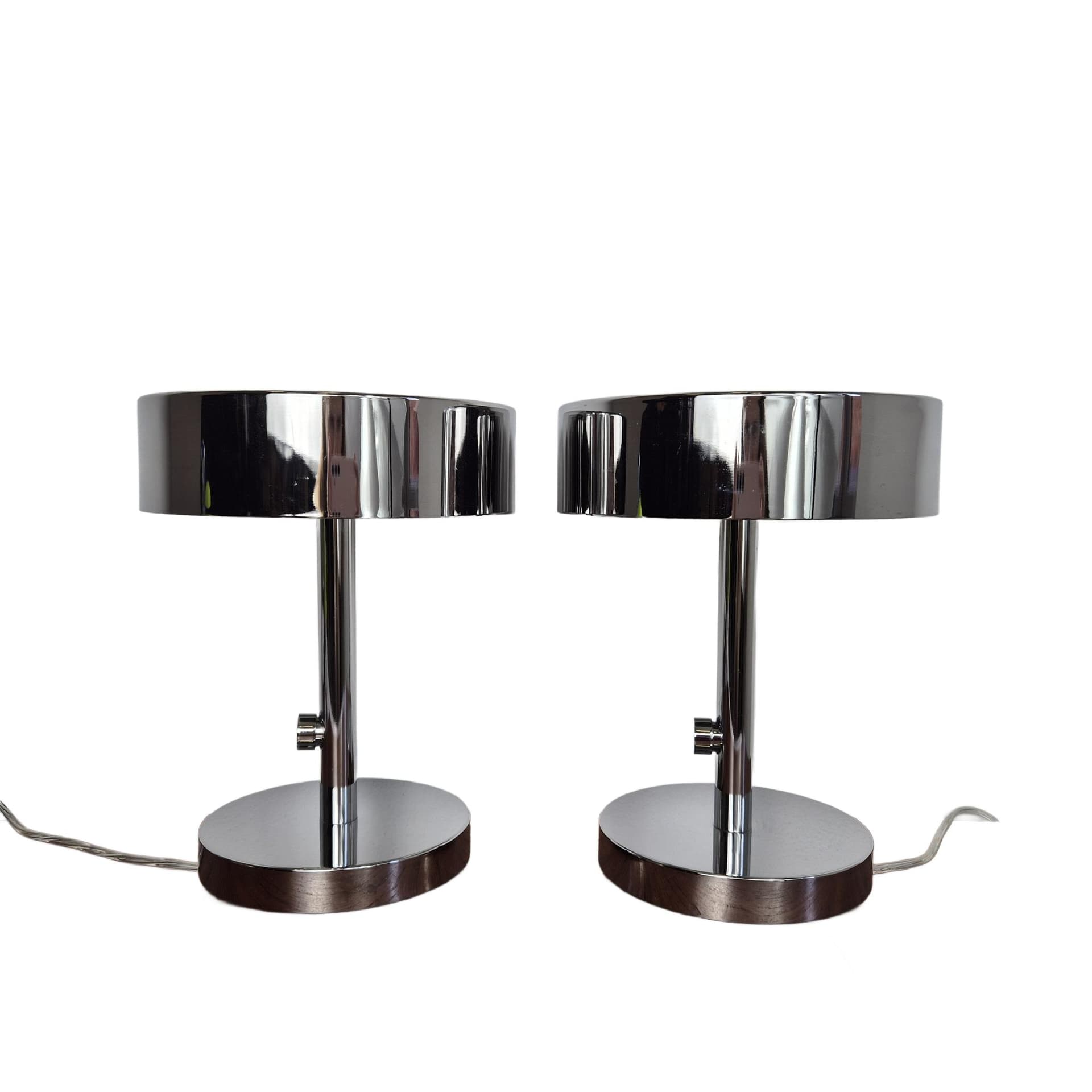 Lampa stołowa Stockholm, metal chromowany srebrny, proj. Ola Wihlborg, Ikea, lata 20.