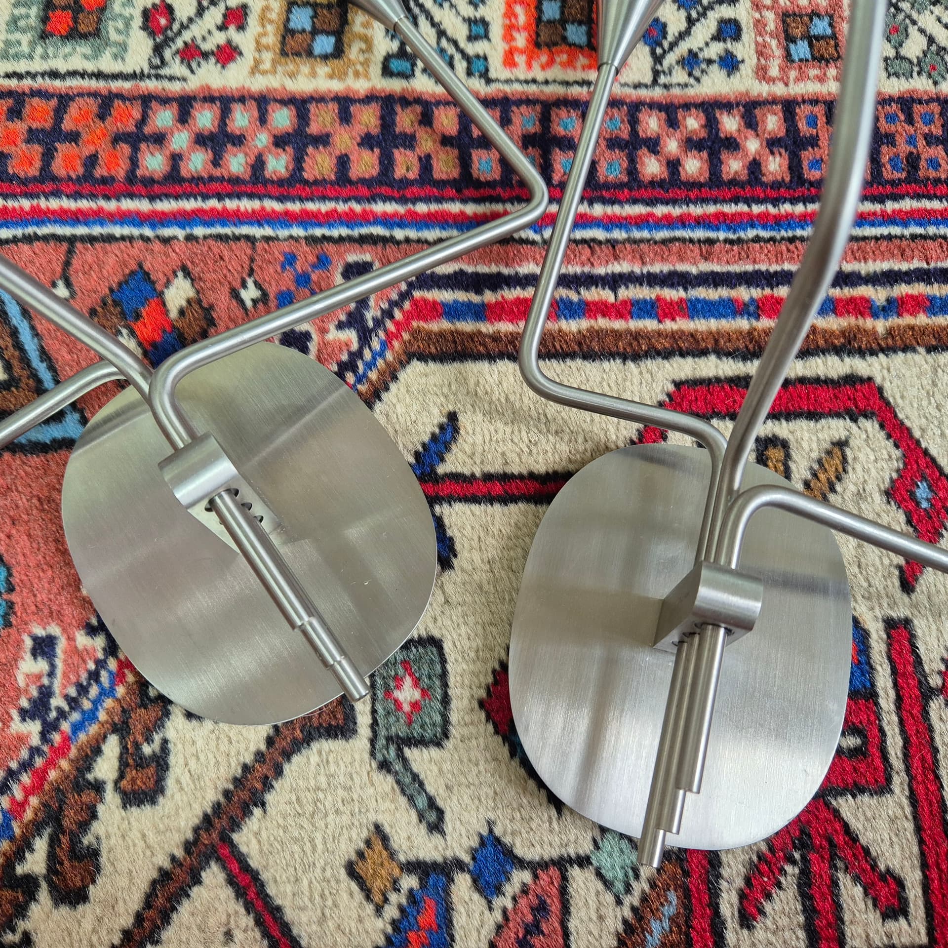 Świecznik ścienny Orion, stal nierdzewna srebrny, proj. P. Hein, Dania, XXI w. - 196970