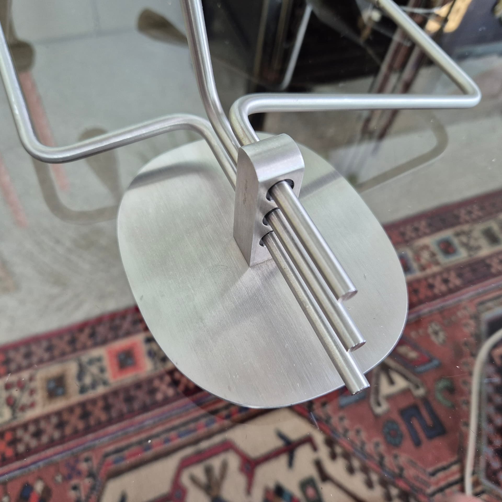 Świecznik ścienny Orion, stal nierdzewna srebrny, proj. P. Hein, Dania, XXI w. - 196969