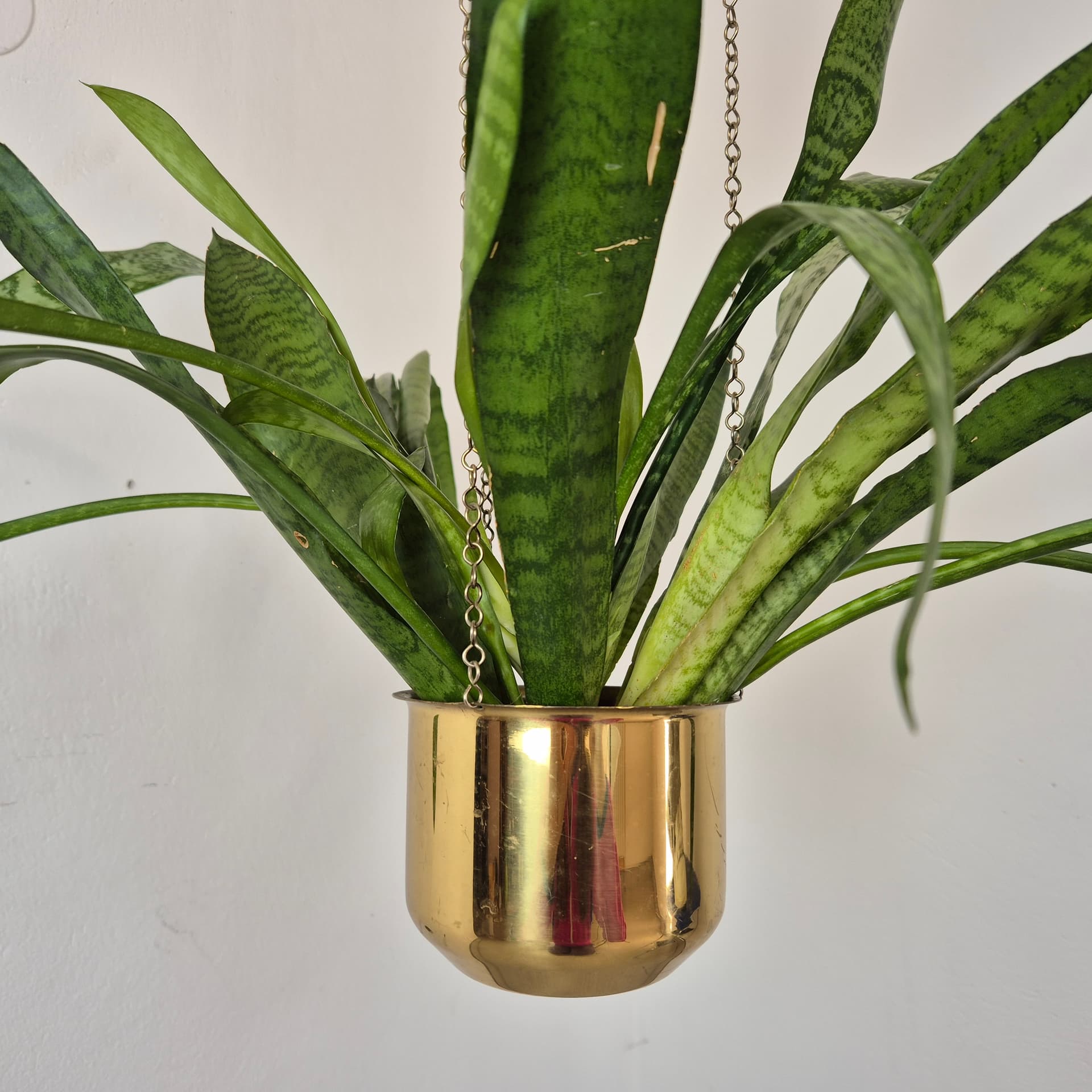Pendant lamp, golden brass, Denmark, 1970s. - 196975