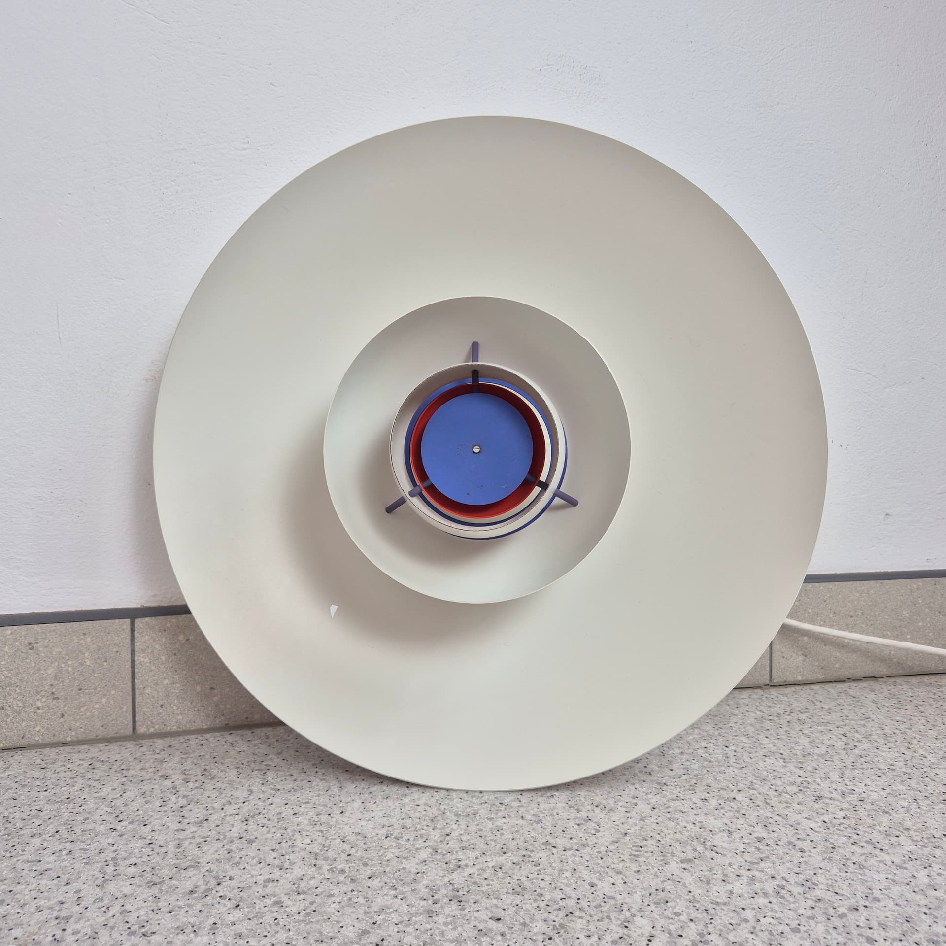 Pendant lamp PH 5, grey metal, by P. Henningsen, Louis Poulsen, Denmark, 1980s. - 196980