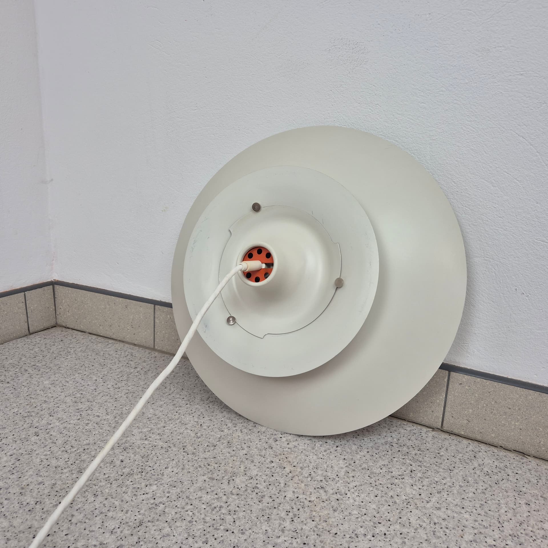 Pendant lamp PH 5, grey metal, by P. Henningsen, Louis Poulsen, Denmark, 1980s. - 196983