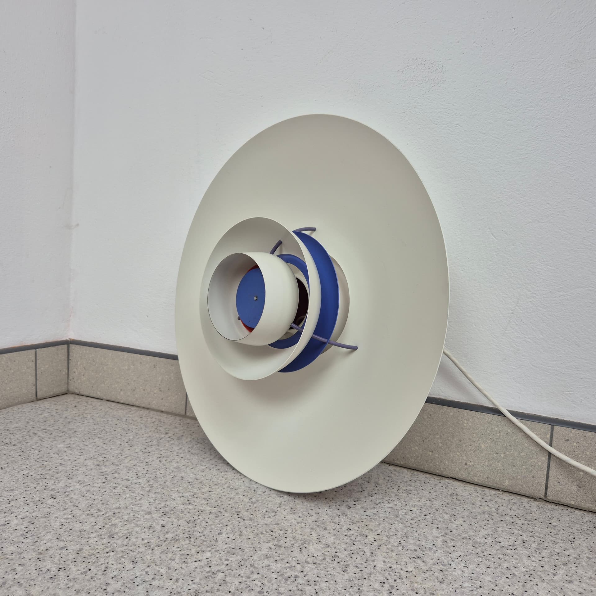 Pendant lamp PH 5, grey metal, by P. Henningsen, Louis Poulsen, Denmark, 1980s. - 196981