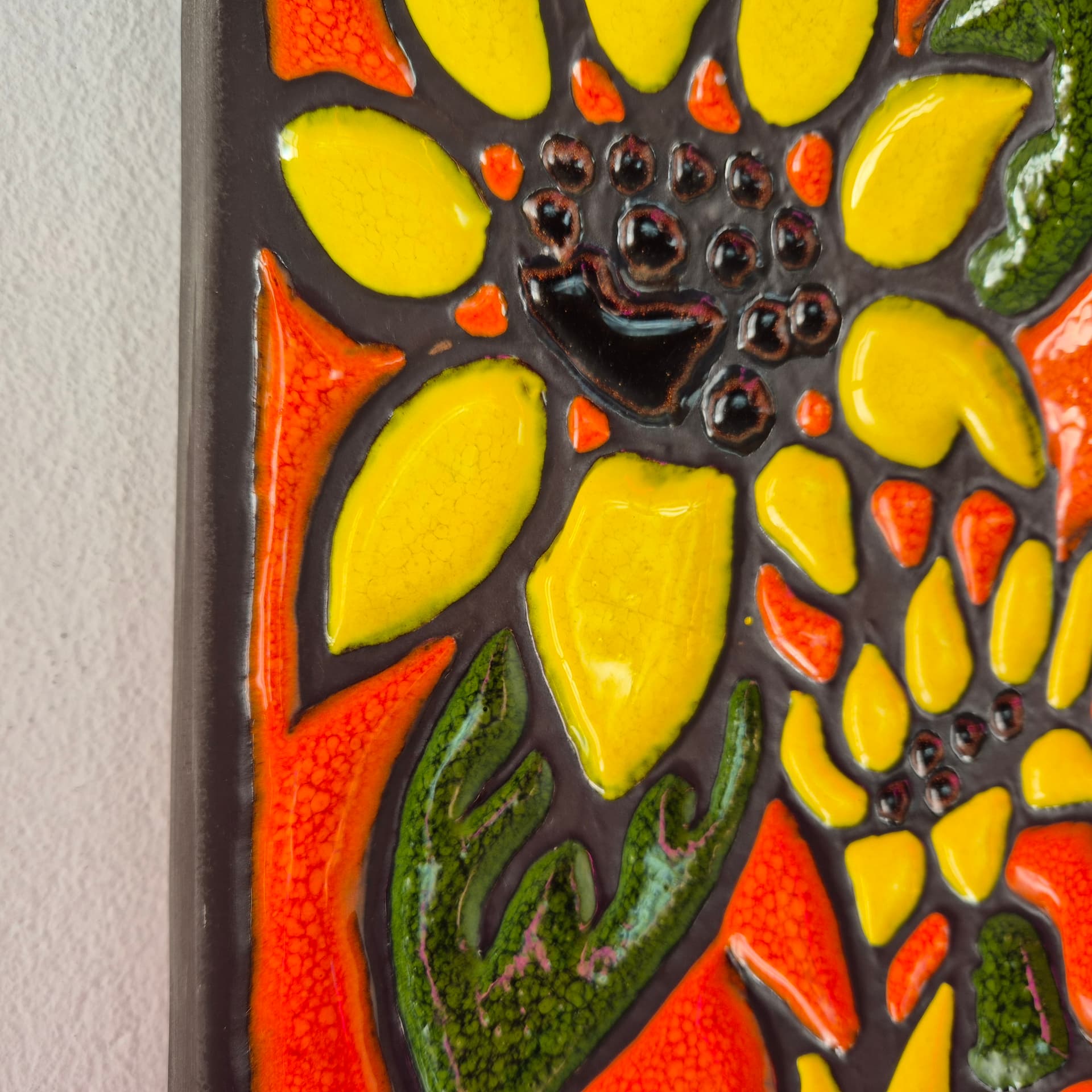 Plakieta ścienna, multikolor, ceramika, Carstens Keramik, Niemcy, lata 70. - 197011