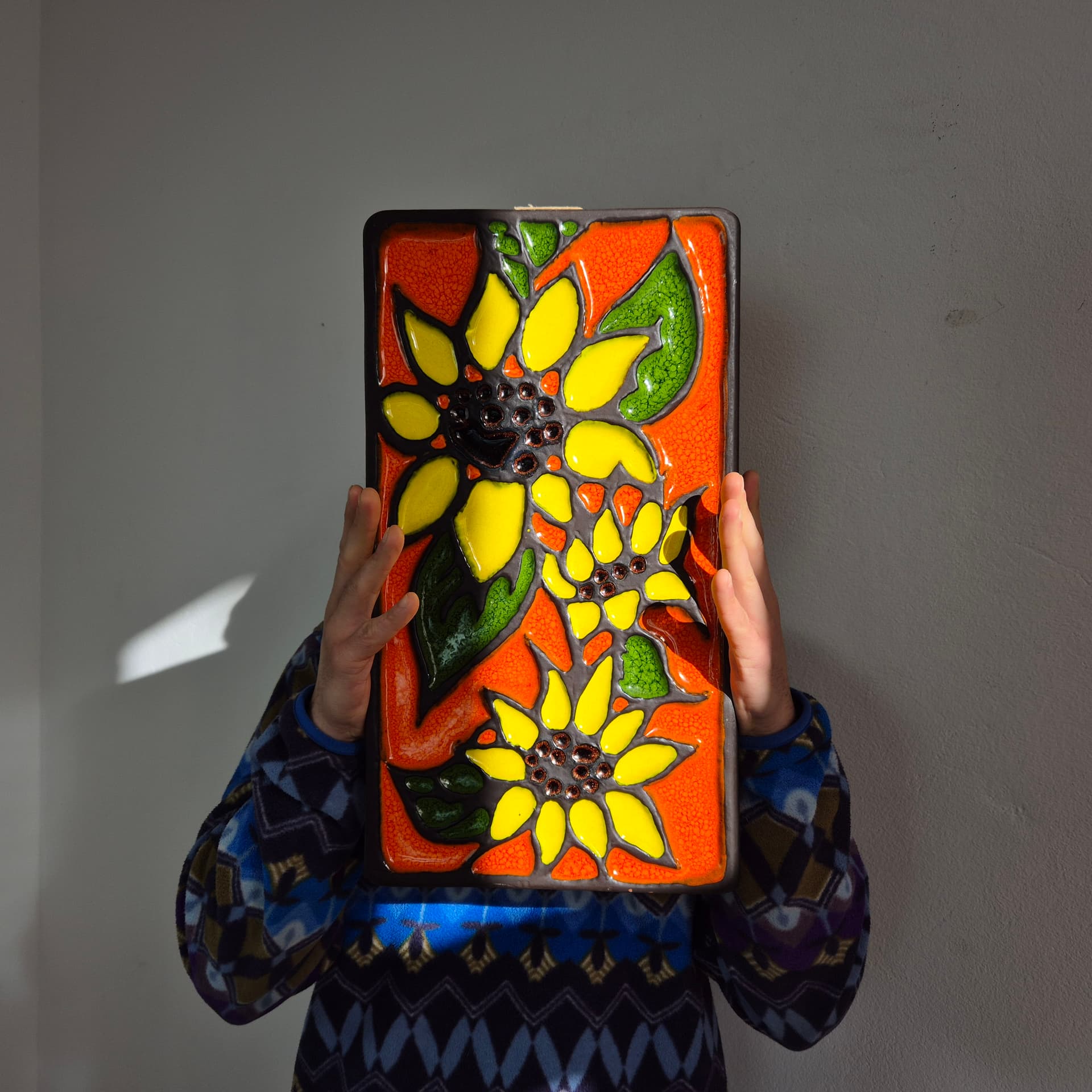 Plakieta ścienna, multikolor, ceramika, Carstens Keramik, Niemcy, lata 70. - 197014