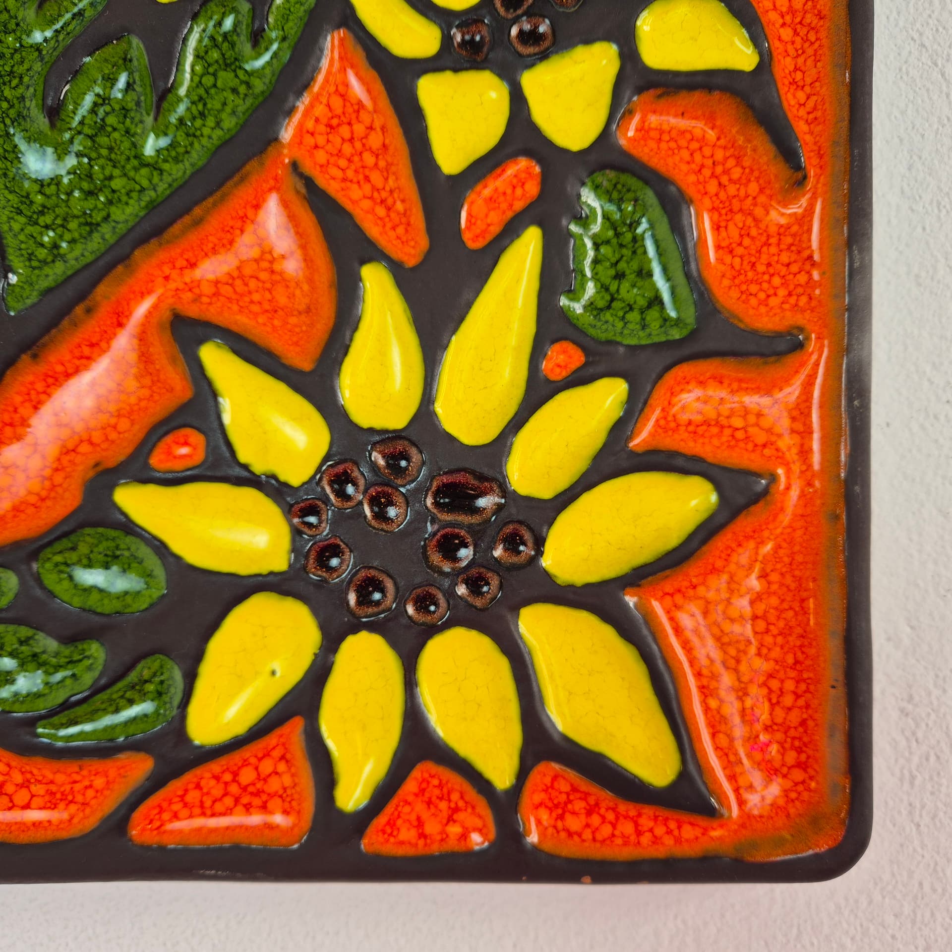 Plakieta ścienna, multikolor, ceramika, Carstens Keramik, Niemcy, lata 70. - 197010