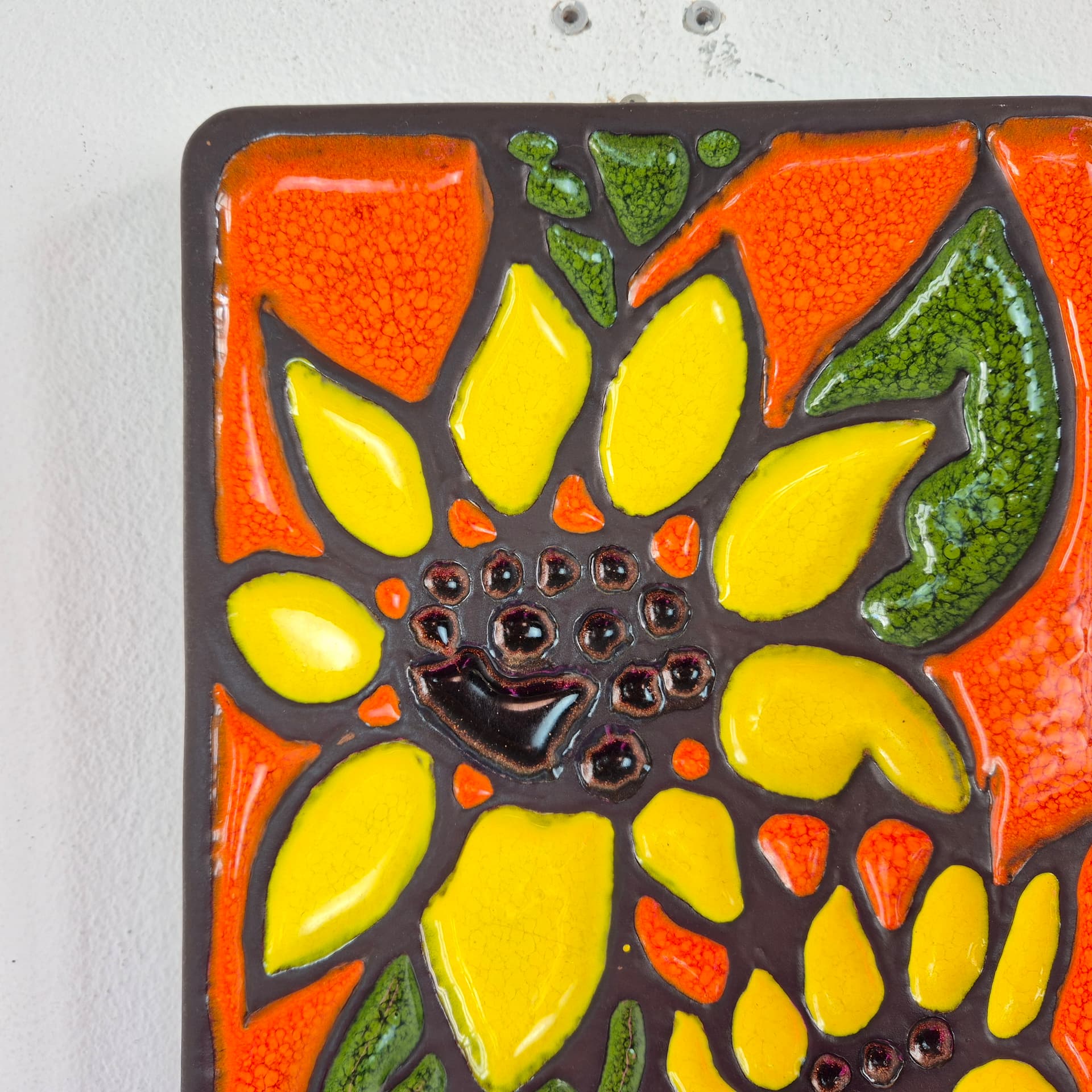 Plakieta ścienna, multikolor, ceramika, Carstens Keramik, Niemcy, lata 70. - 197015