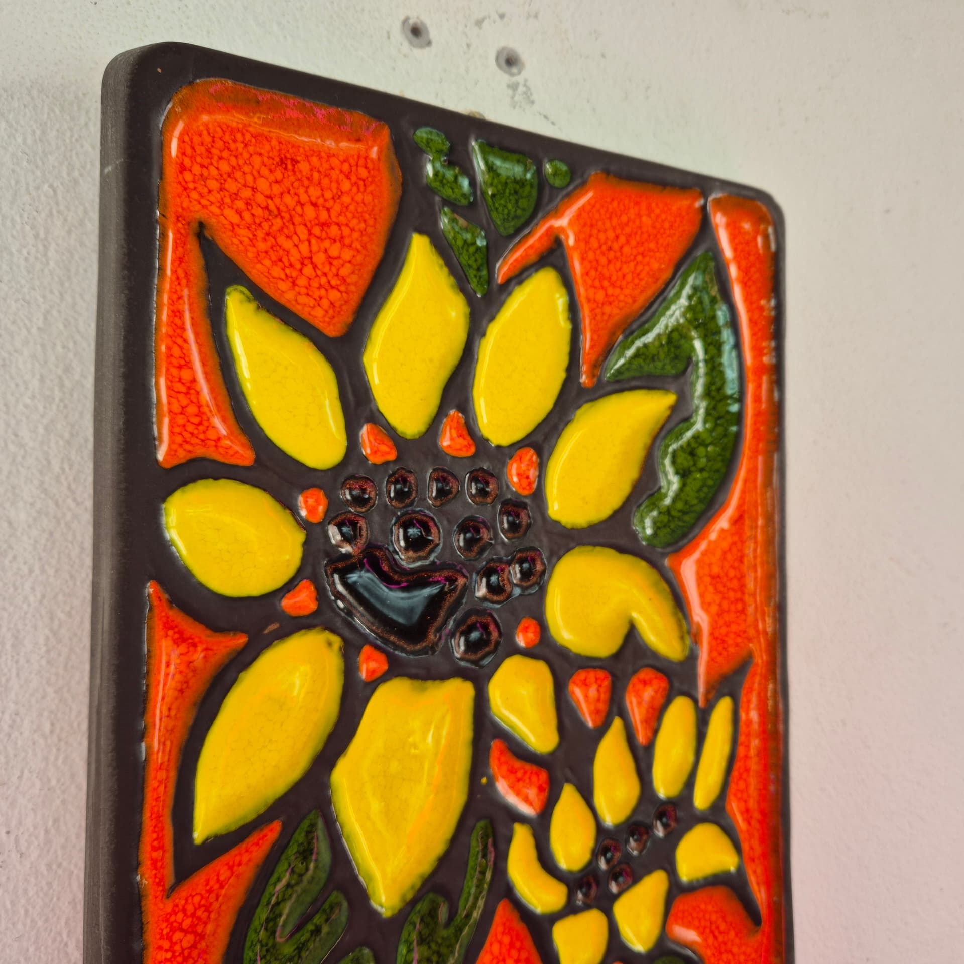 Plakieta ścienna, multikolor, ceramika, Carstens Keramik, Niemcy, lata 70. - 197013