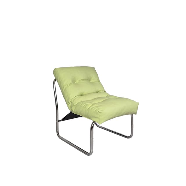 Armchair Pixi, green, fabric chrome, by G. Lundgren, Ikea, Sweden, 1970s. - DIMENSION