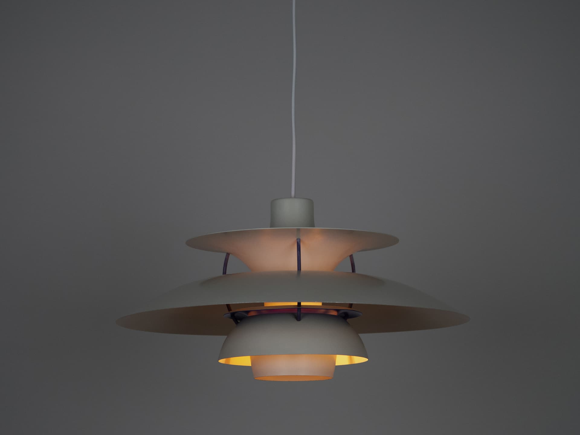 Pendant Lamp PH 5, white metal, by P. Henningsen, Louis Poulsen, Denmark, 1980s. - 197057