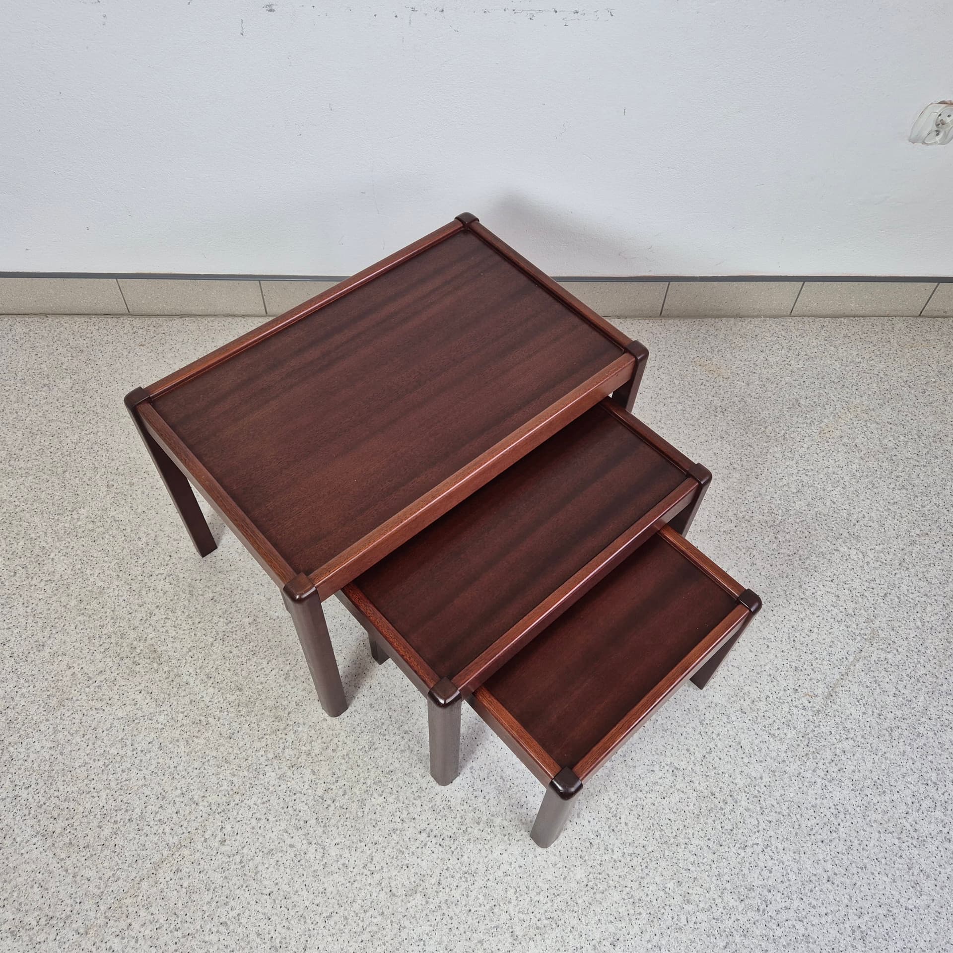 Komplet stolików modułowych, mahoń, Dania, lata 70. - 197080