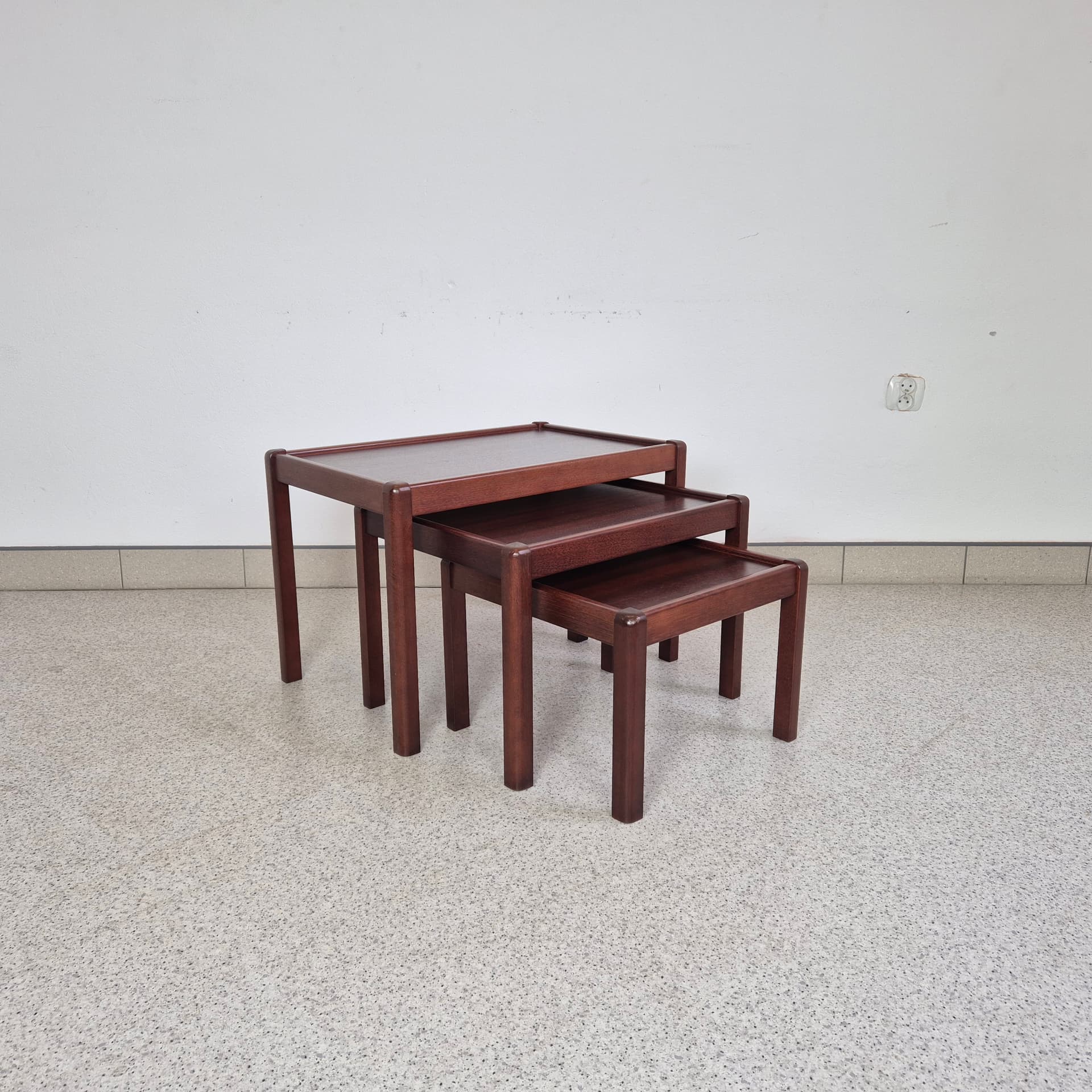 Komplet stolików modułowych, mahoń, Dania, lata 70. - 197075