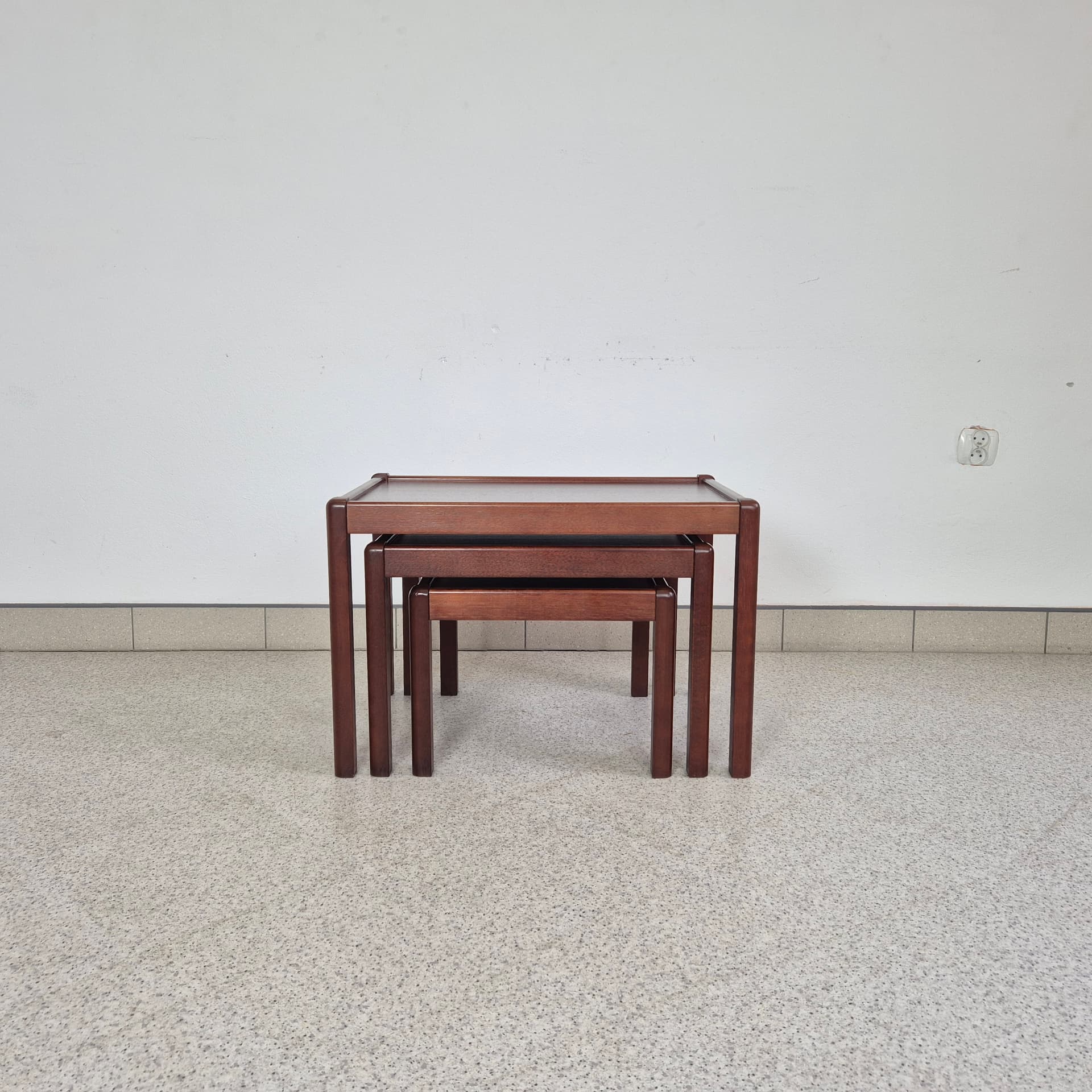 Komplet stolików modułowych, mahoń, Dania, lata 70. - 197079