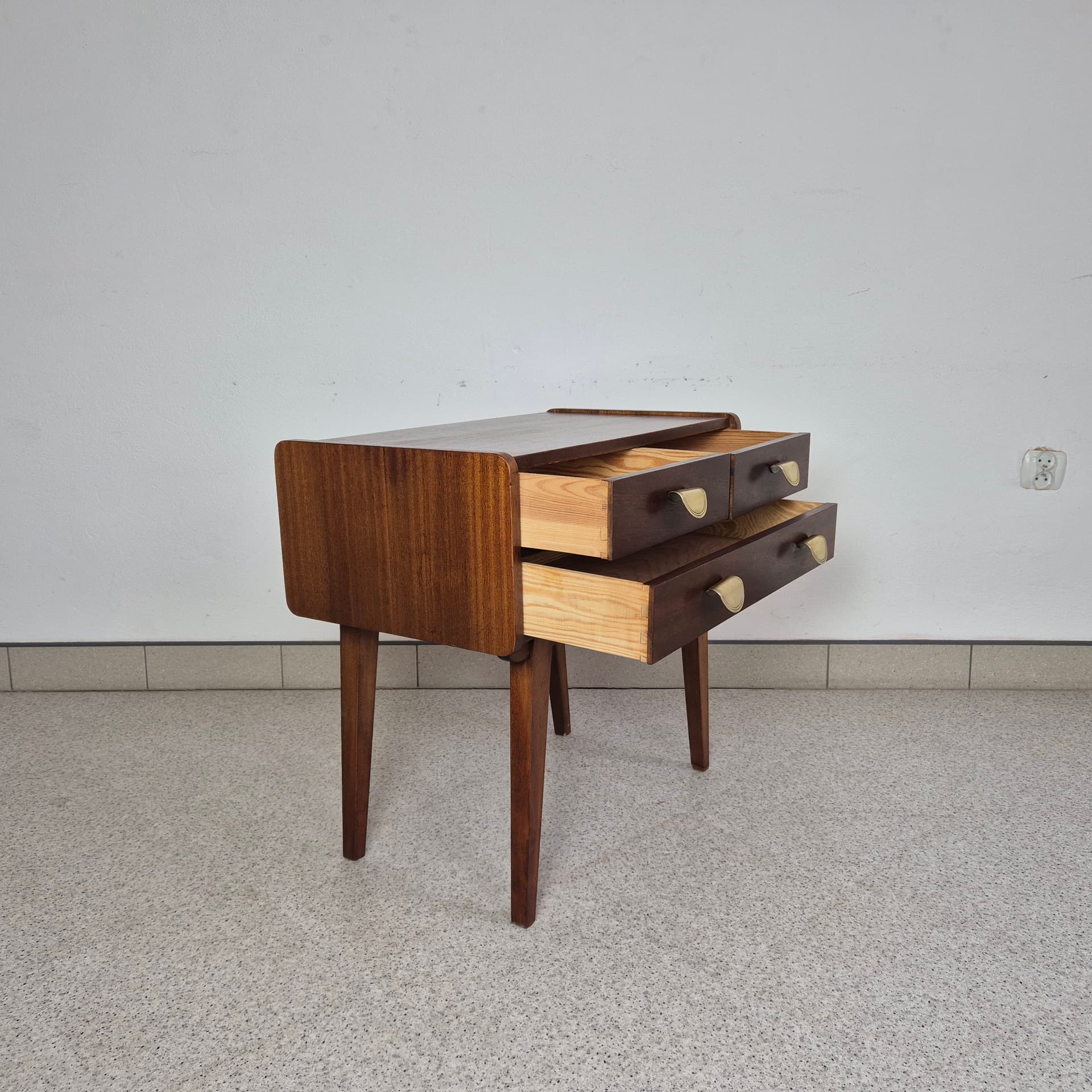 Komoda, brązowy fornir, proj. C. J. Krause, Niemcy, lata 50. - 197125