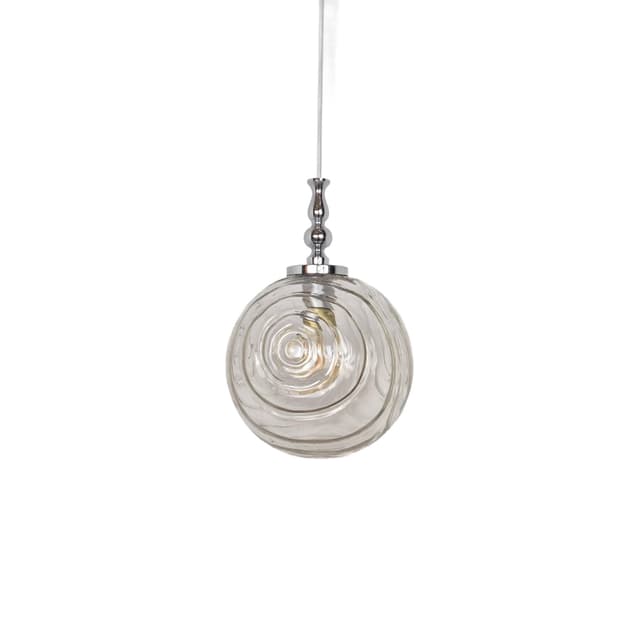 Pendant lamp, transparent, glass, Germany, 1960s. - DIMENSION