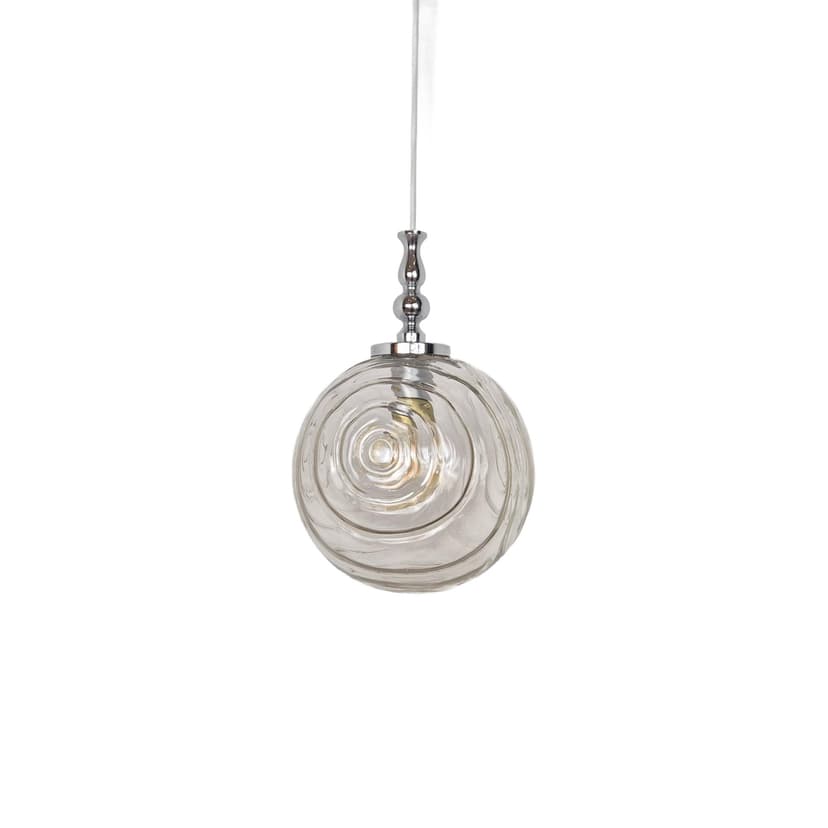 Lampa wisząca, transparent, szkło, Niemcy, lata 60.