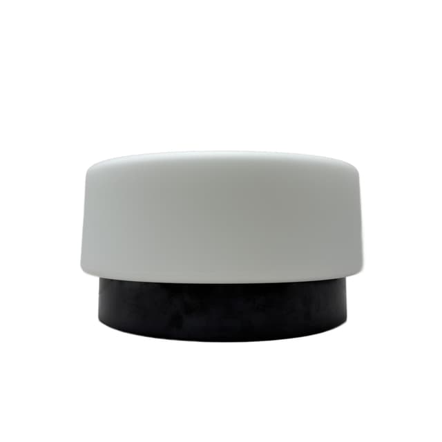 Ceiling Light Bauhaus, white opal glass, black bakelite, Germany, 1970s. - DIMENSION