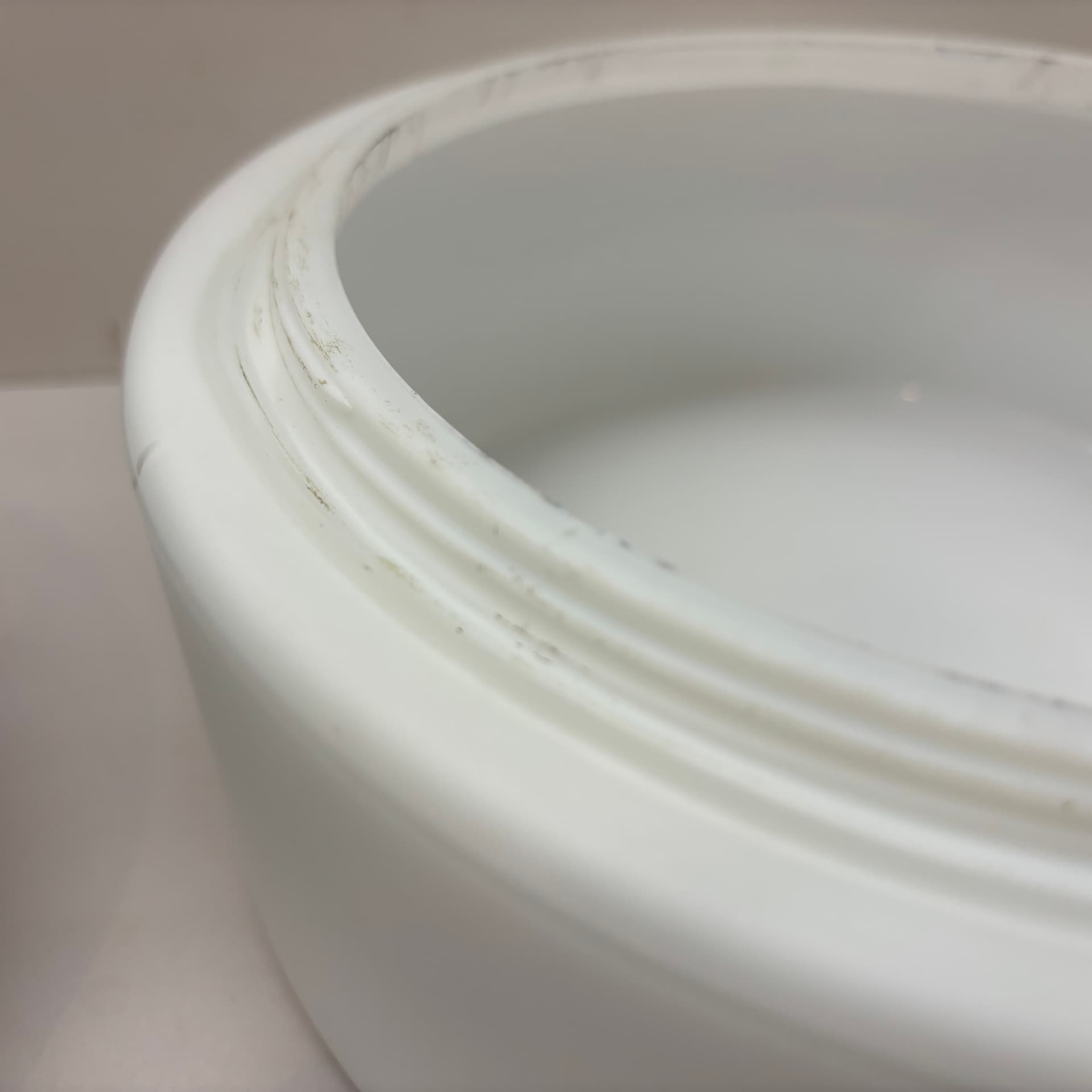 Ceiling Light Bauhaus, white opal glass, black bakelite, Germany, 1970s. - 197220