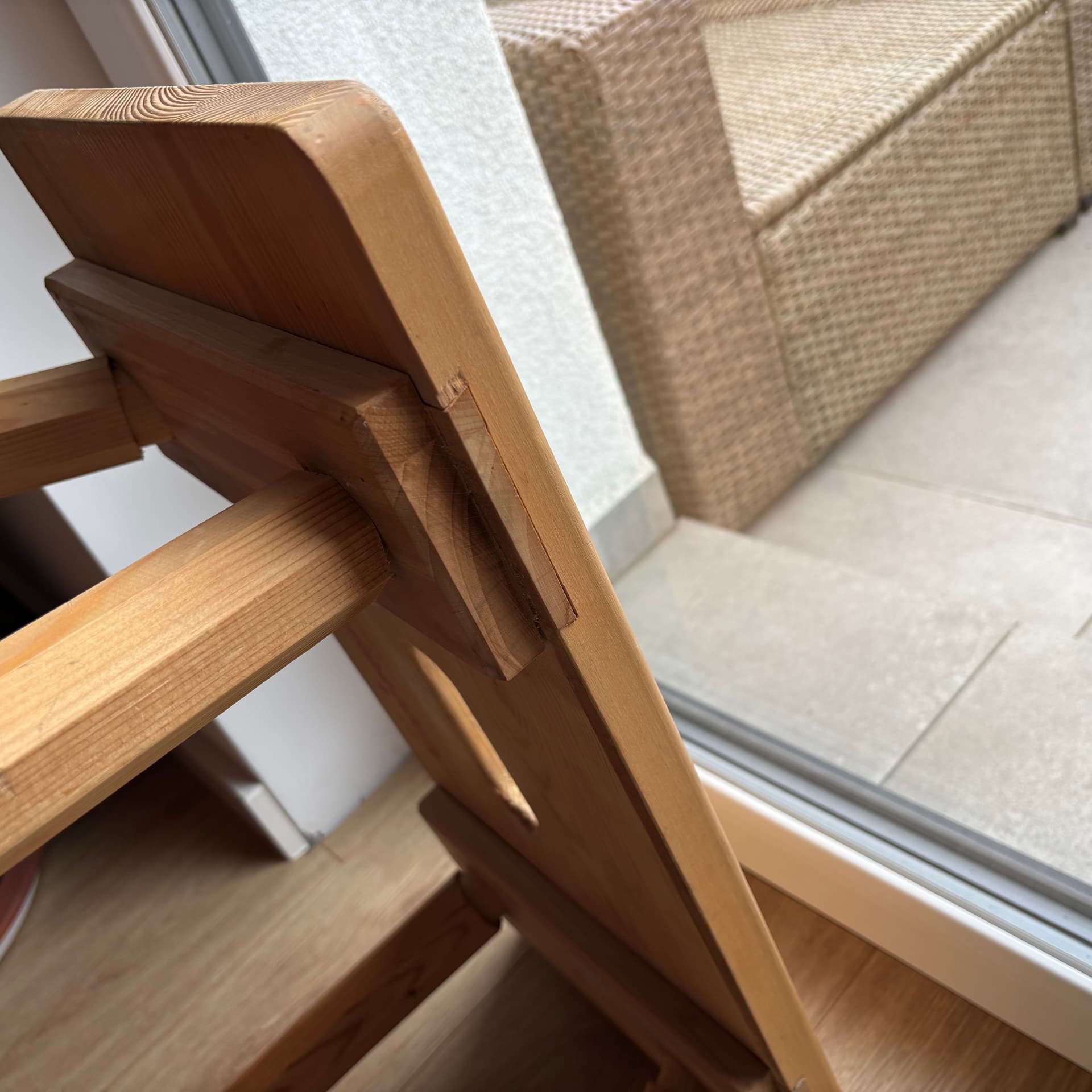 Stool, light brown pine, Germany, 1980s. - 197307