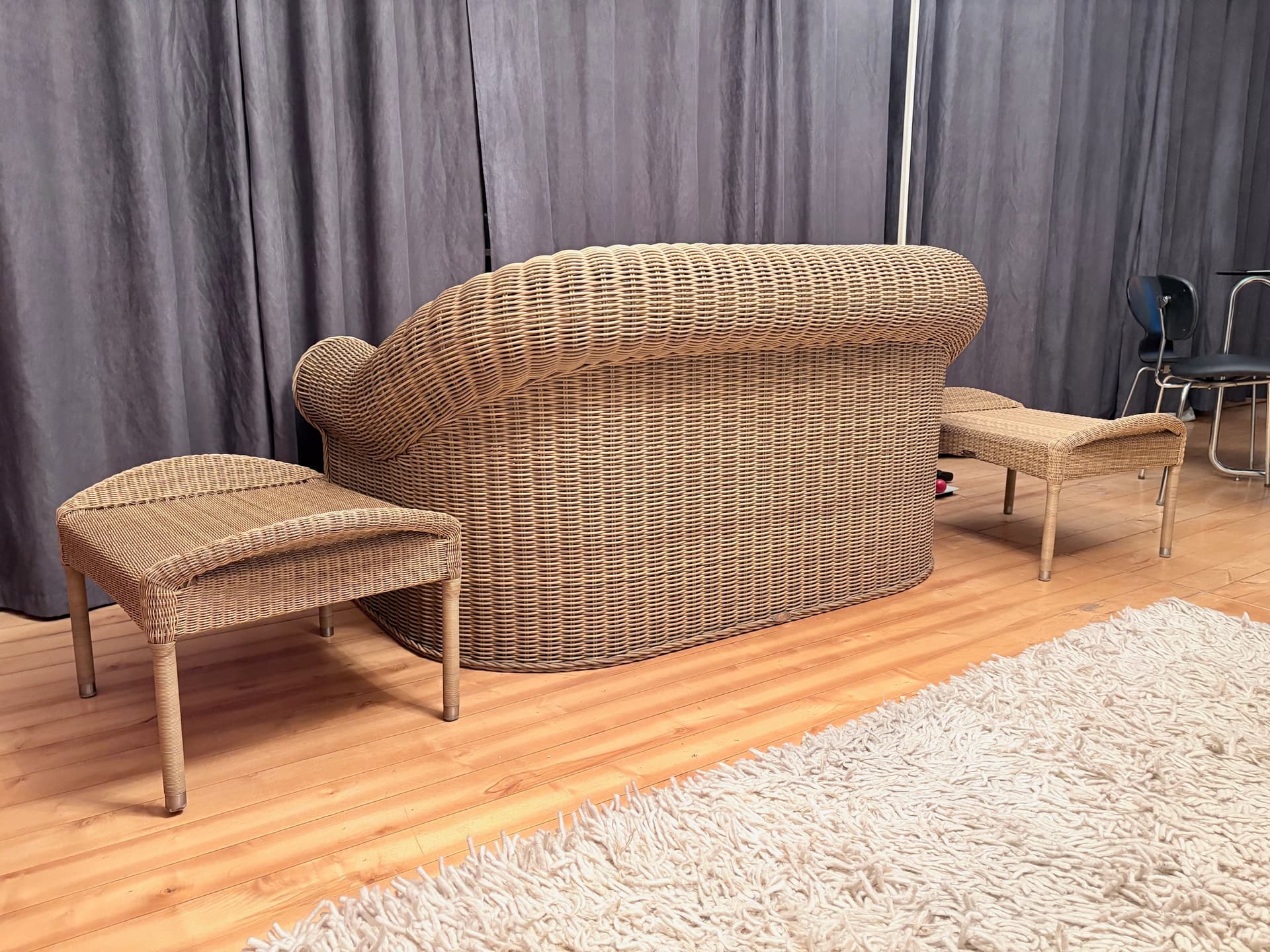 Zestaw wypoczynkowy, beżowy, proj. R. Frinier, Dedon, Niemcy, lata 90. - 197323