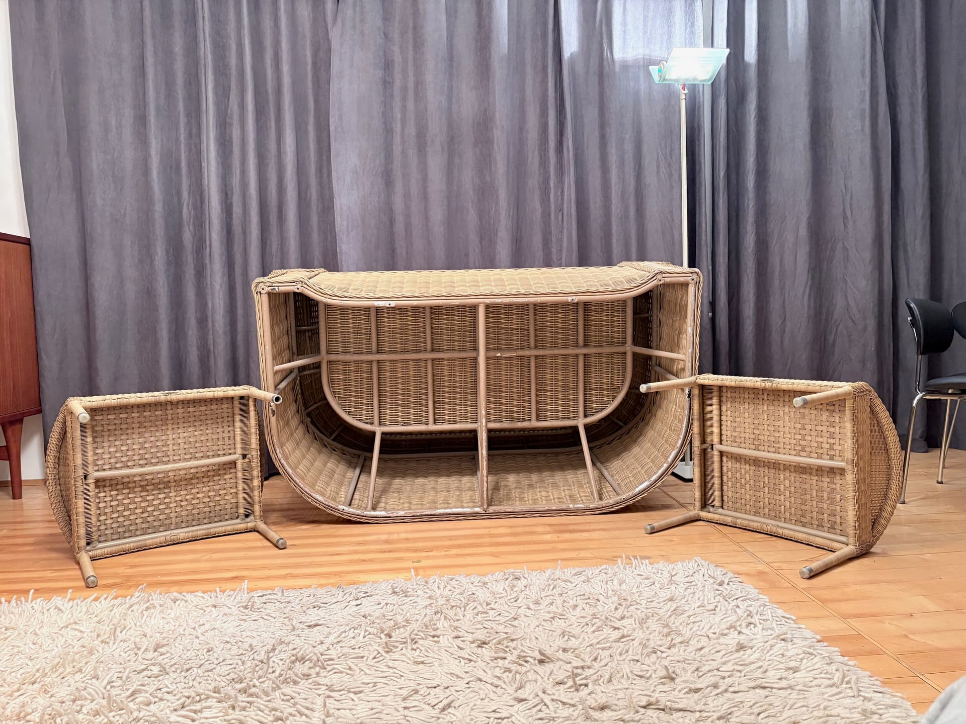 Zestaw wypoczynkowy, beżowy, proj. R. Frinier, Dedon, Niemcy, lata 90. - 197324