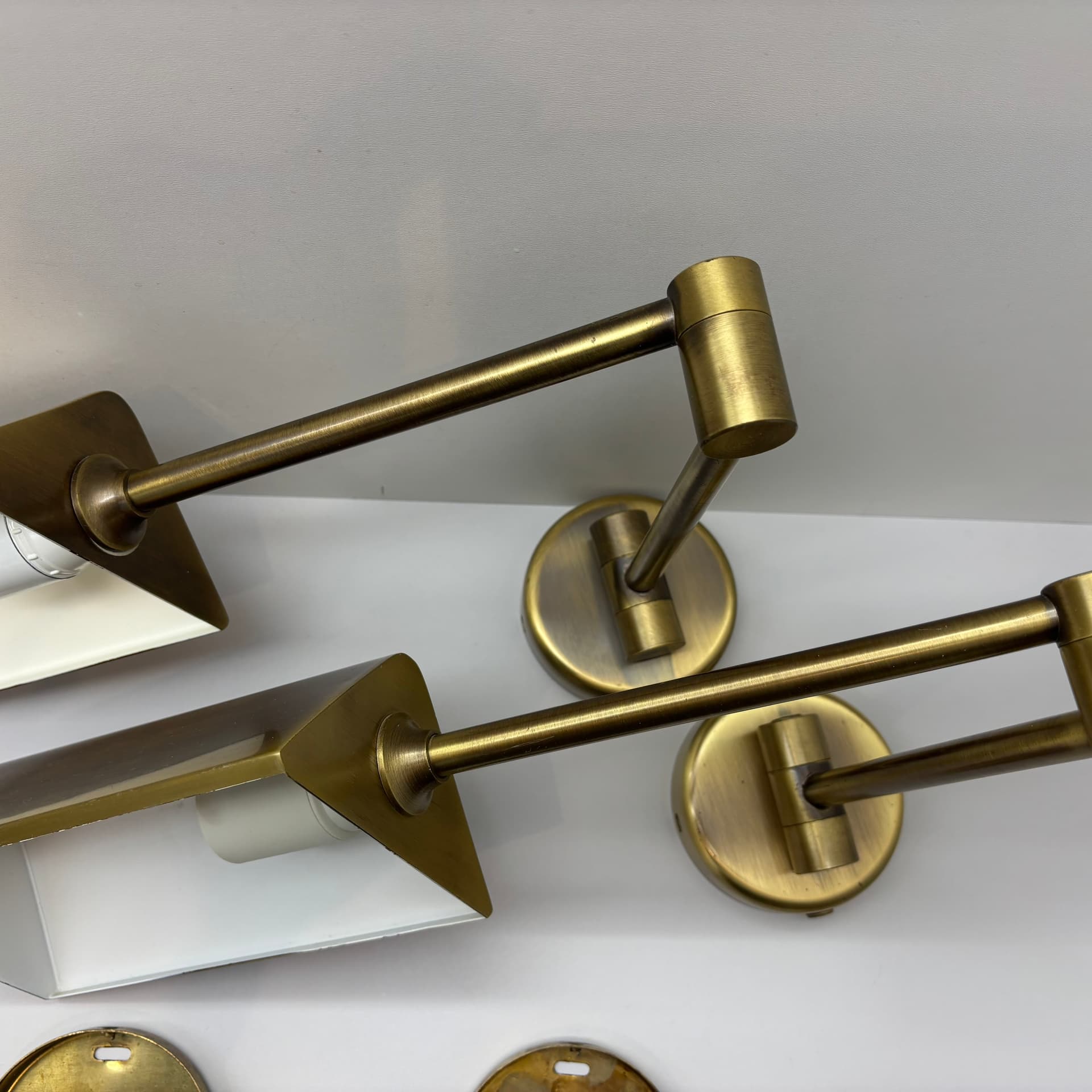 Para kinkietów, złoty, mosiądz, Niemcy, lata 70. - 197341