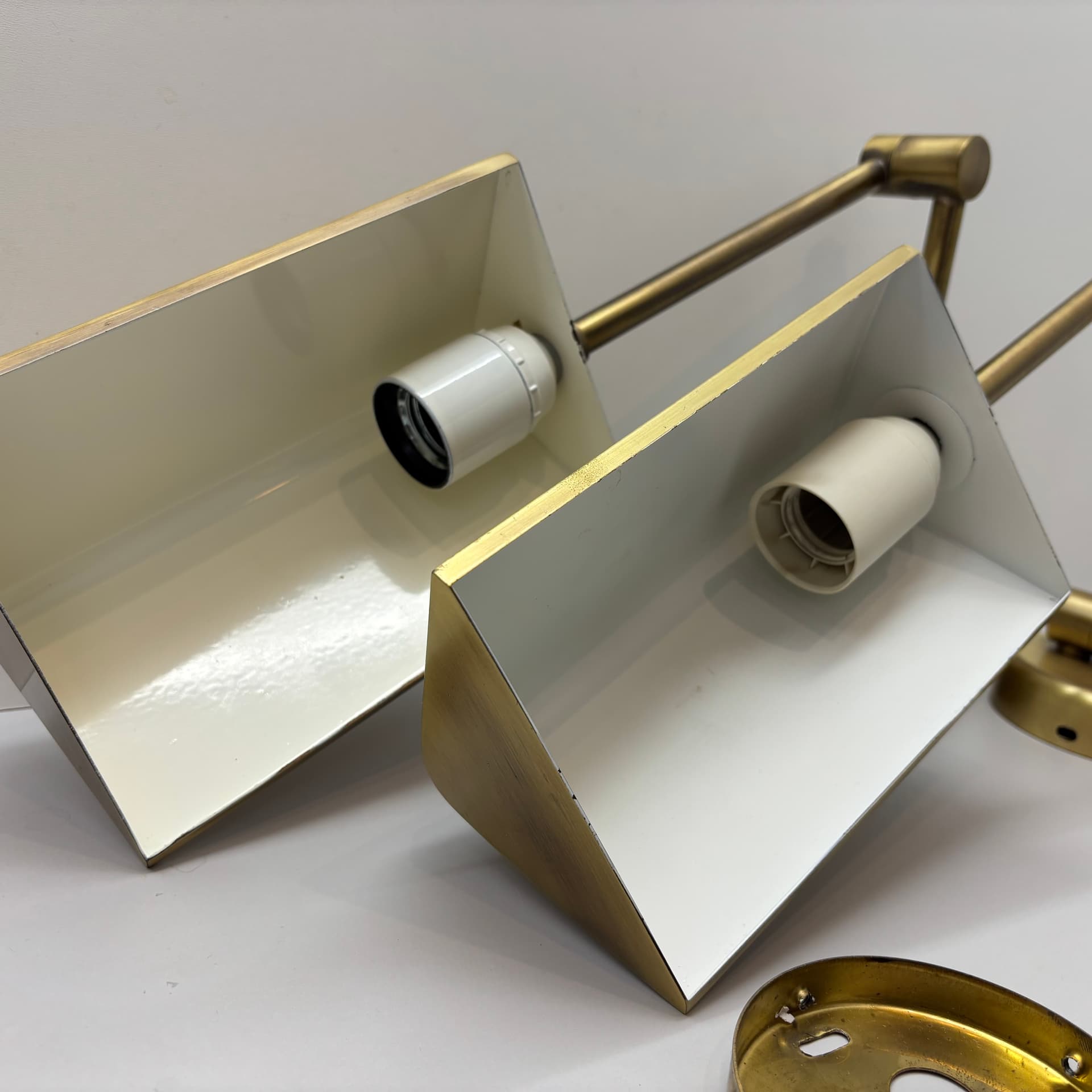 Para kinkietów, złoty, mosiądz, Niemcy, lata 70. - 197334