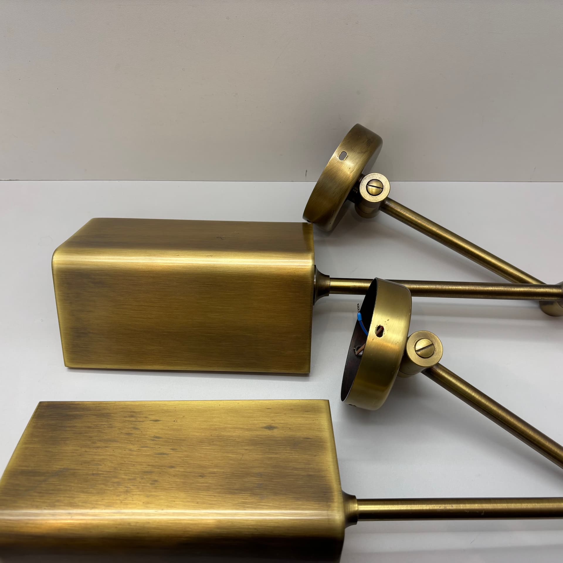 Para kinkietów, złoty, mosiądz, Niemcy, lata 70. - 197340