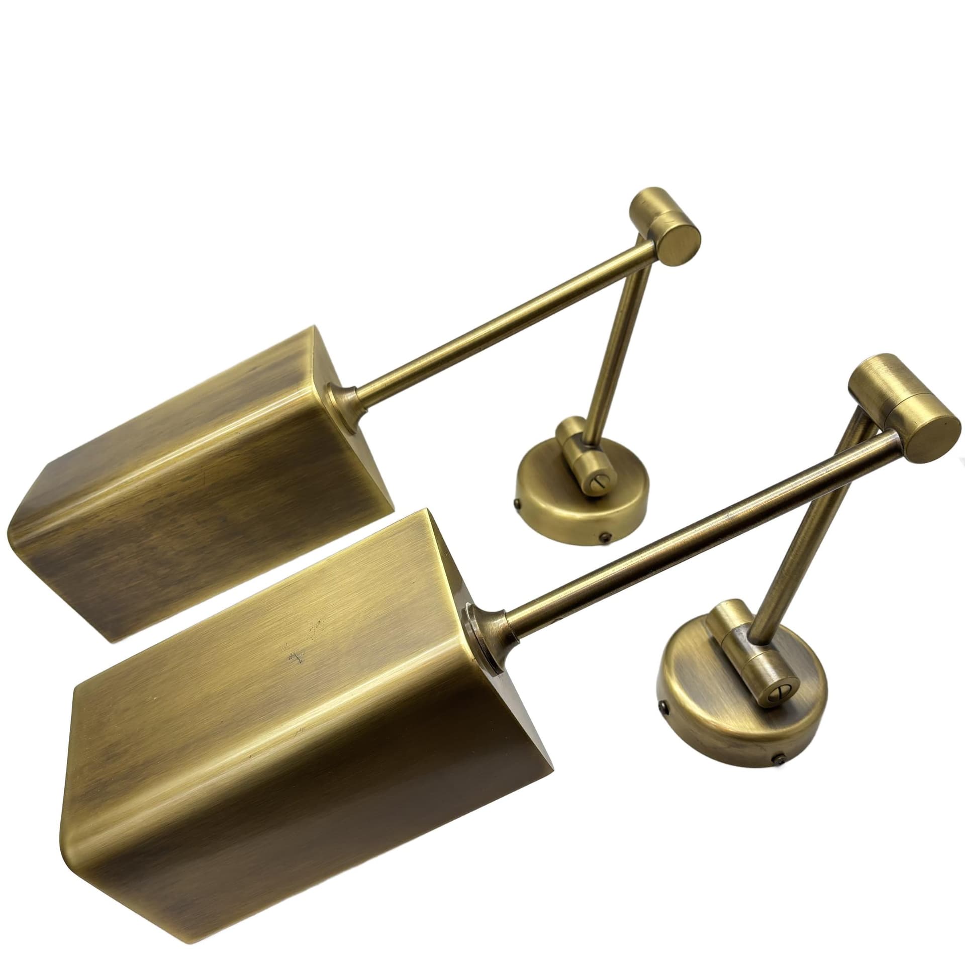 Para kinkietów, złoty, mosiądz, Niemcy, lata 70.