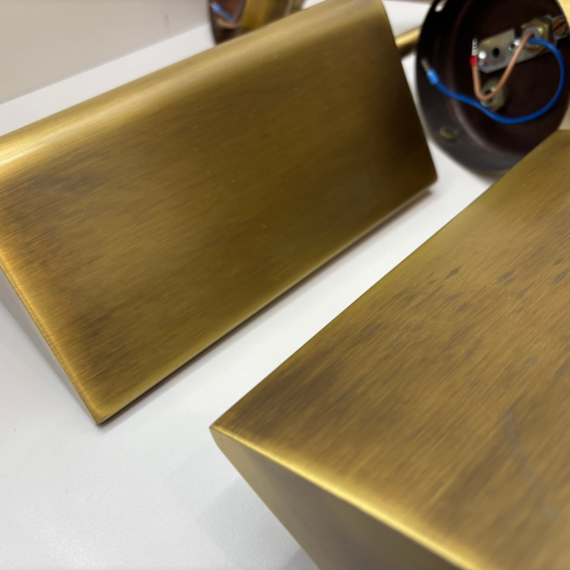 Para kinkietów, złoty, mosiądz, Niemcy, lata 70. - 197338