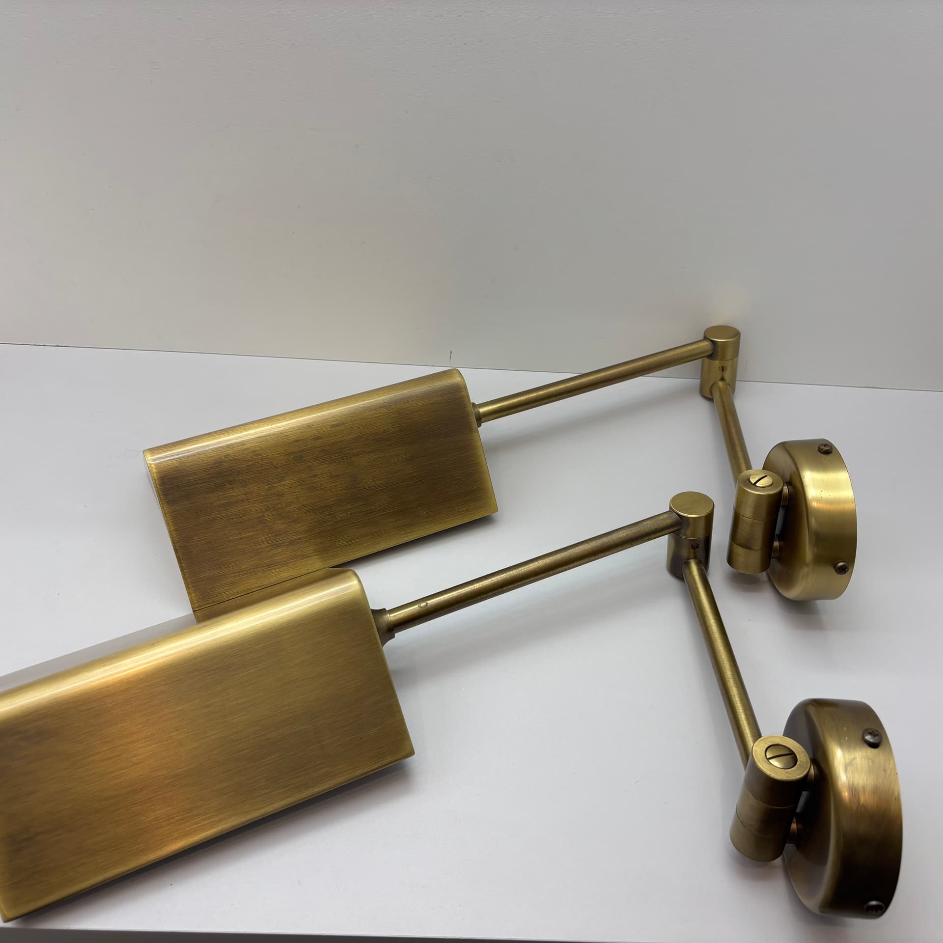 Para kinkietów, złoty, mosiądz, Niemcy, lata 70. - 197332