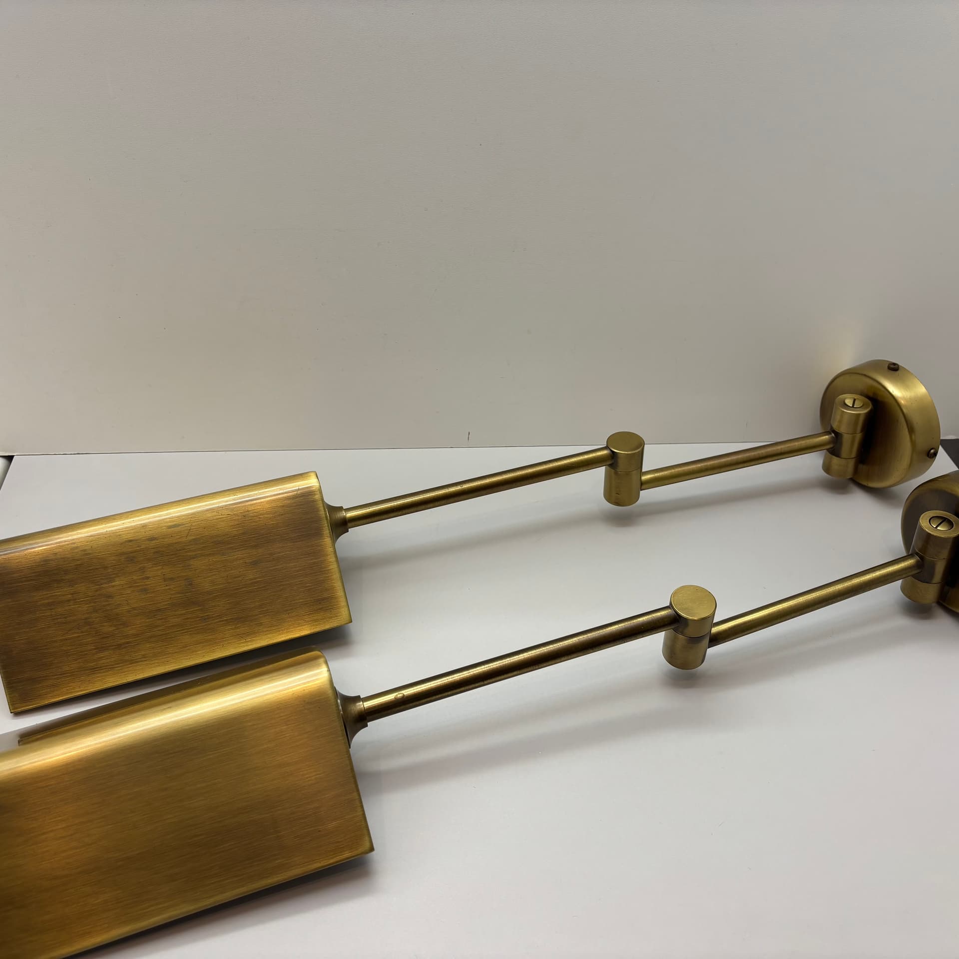 Para kinkietów, złoty, mosiądz, Niemcy, lata 70. - 197335