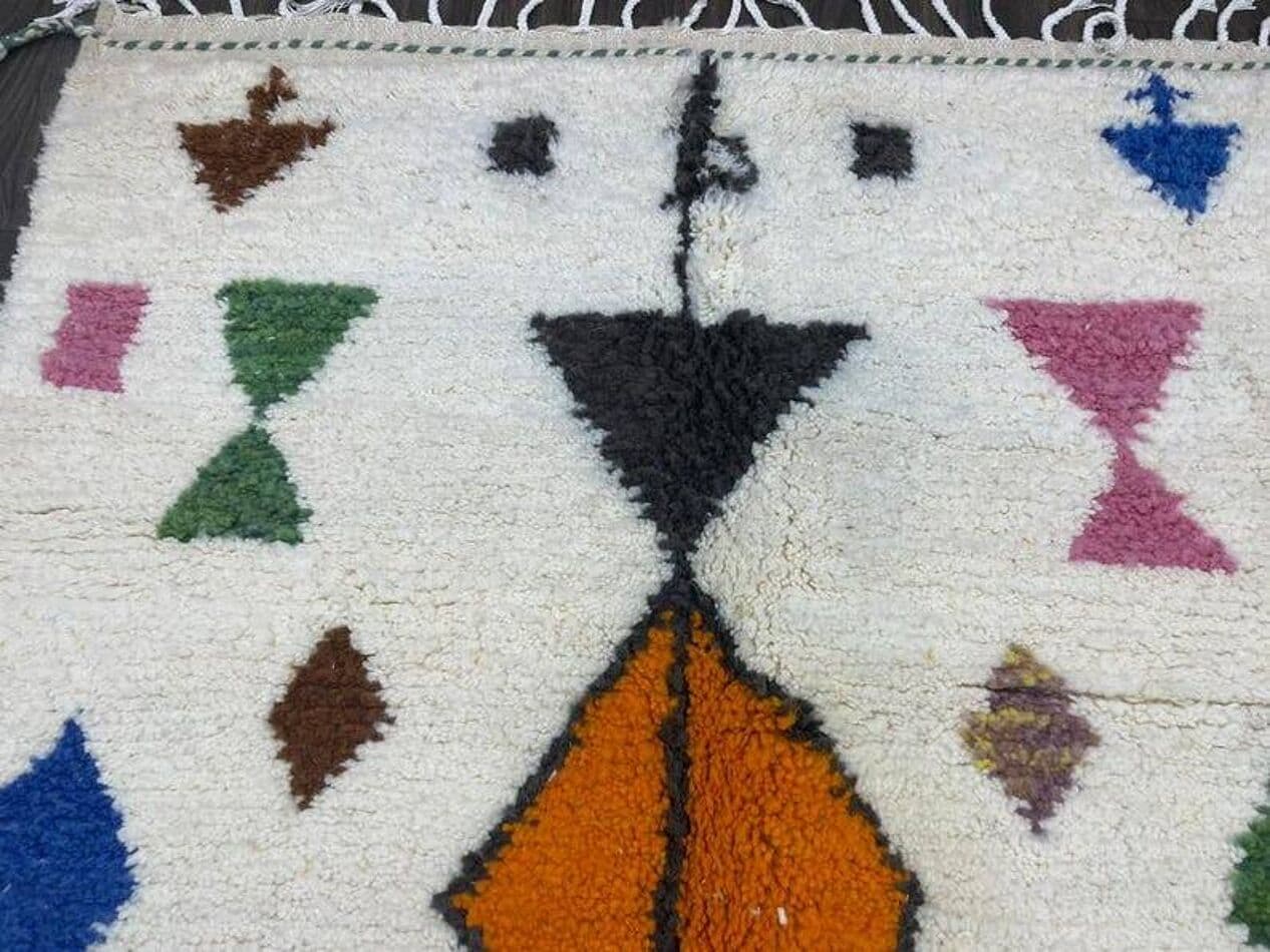 Ręcznie tkany dywan 250x150 cm, wełna, multikolor, Maroko - 197390