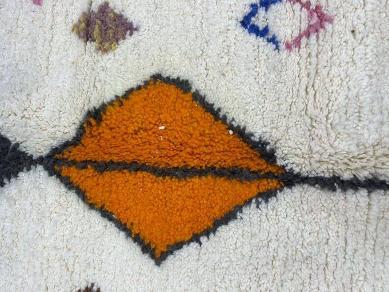 Ręcznie tkany dywan 250x150 cm, wełna, multikolor, Maroko - 197391