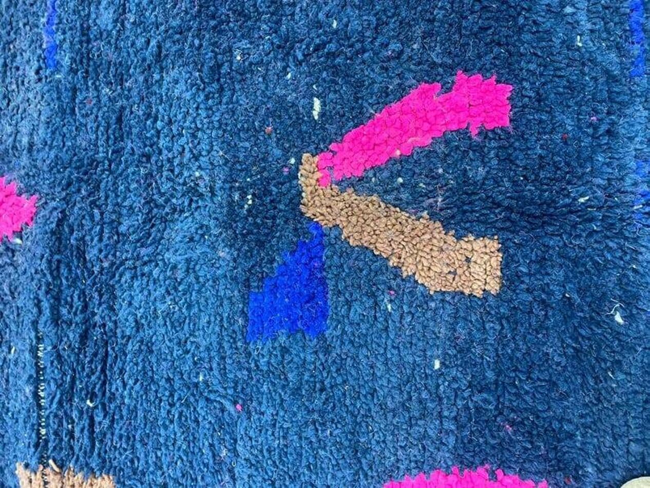 Dywan berberyjski, 250x150 cm, multikolor, wełna, Maroko - 197380