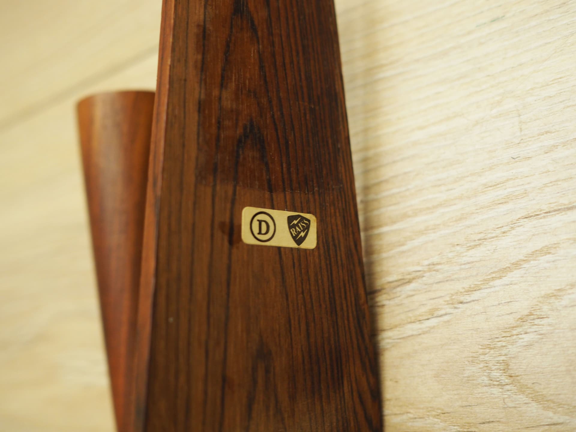 Komplet kinkietów ściennych, palisander brązowy, mosiądz, Dania, lata 70. - 76456