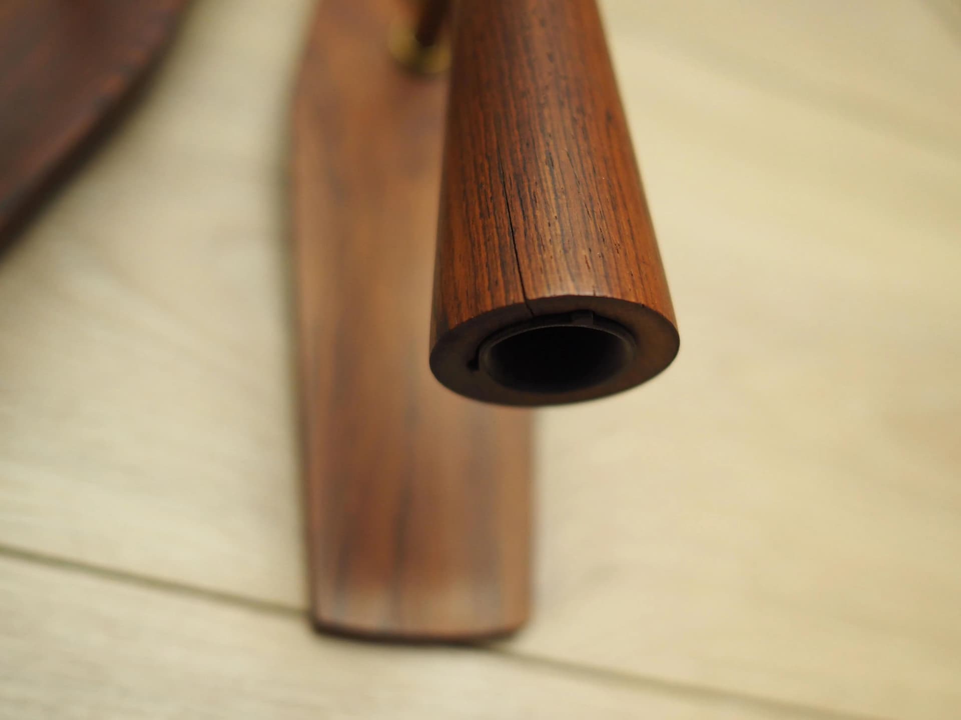 Komplet kinkietów ściennych, palisander brązowy, mosiądz, Dania, lata 70. - 13842