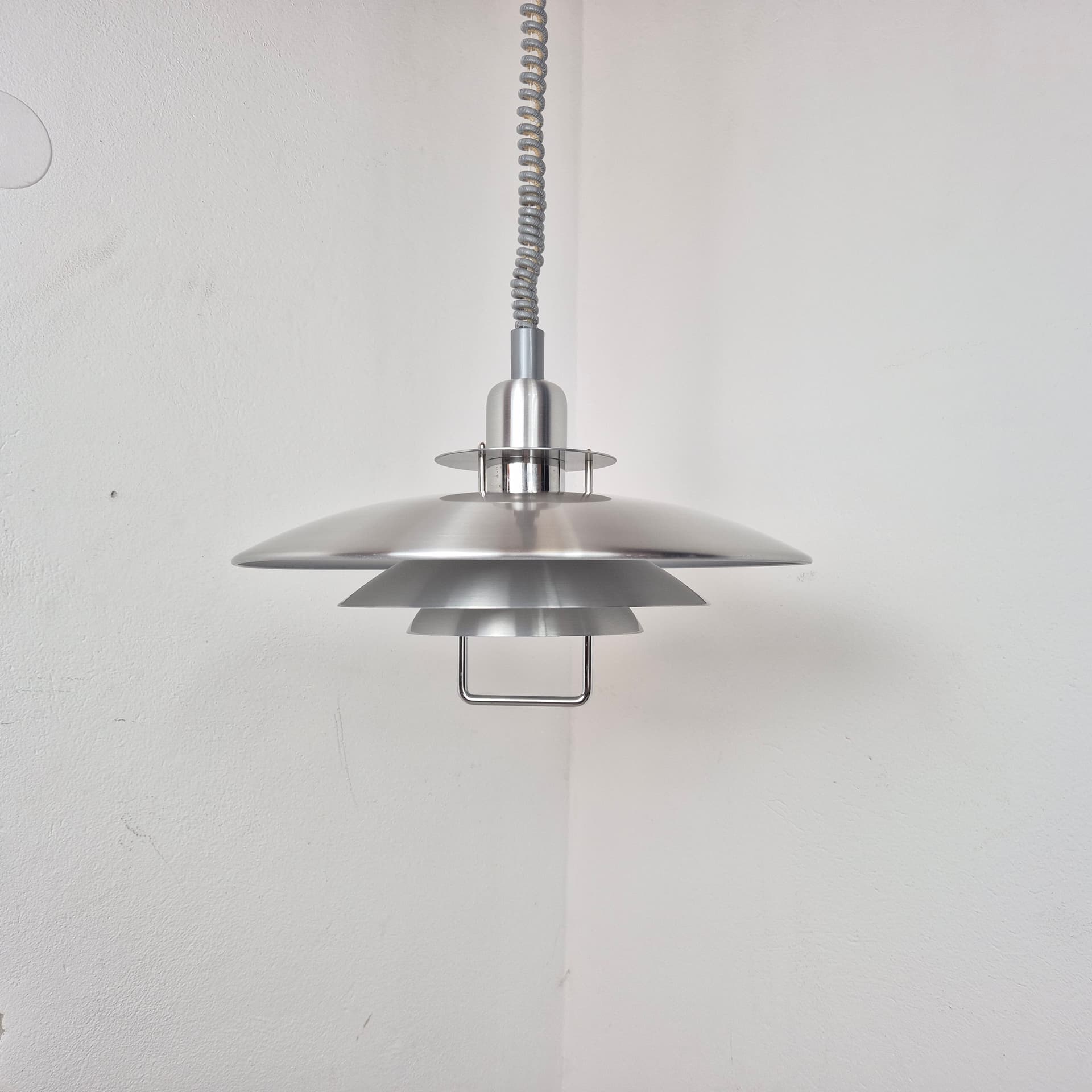 Pendant lamp Primus, silver, metal, Belid, Sweden, 1980s. - 197507