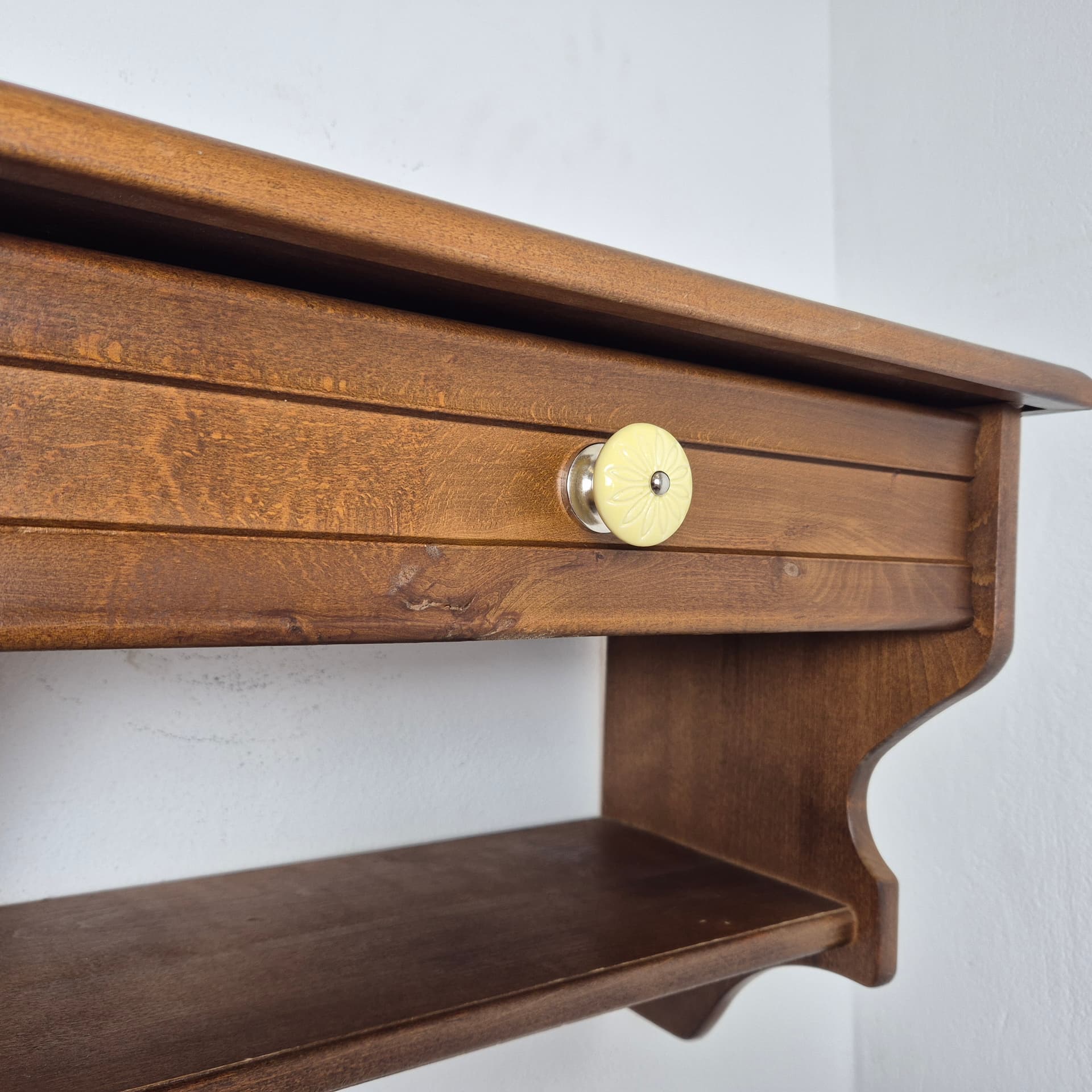 Szafka wisząca, brązowy, drewno, Niemcy, lata 80. - 197519