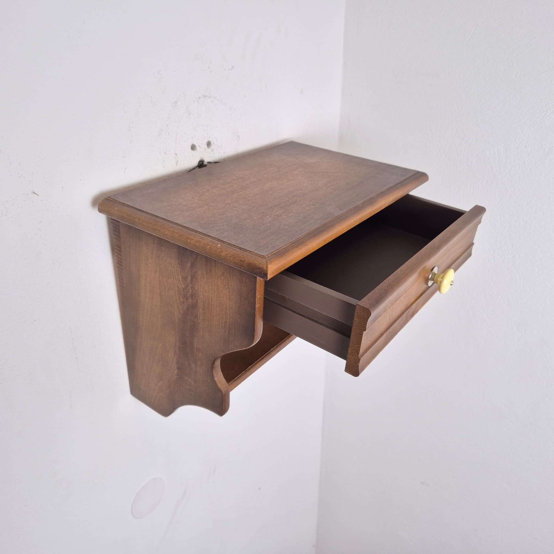 Szafka wisząca, brązowy, drewno, Niemcy, lata 80. - 197517