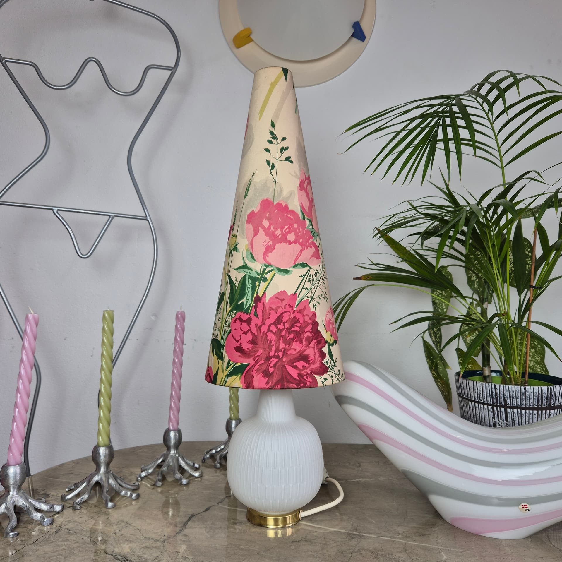 Lampa stołowa, multikolor, szkło, Niemcy, lata 50. - 197531