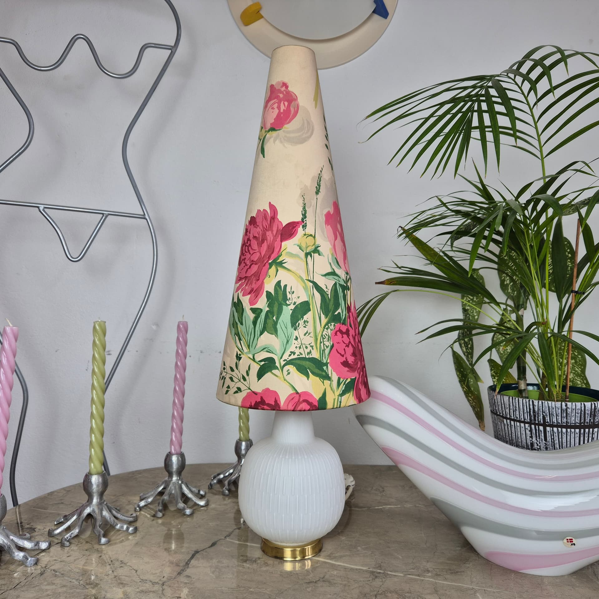 Lampa stołowa, multikolor, szkło, Niemcy, lata 50. - 197522