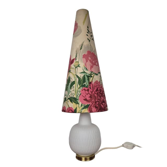 Lampa stołowa, multikolor, szkło, Niemcy, lata 50. - WYMIARY